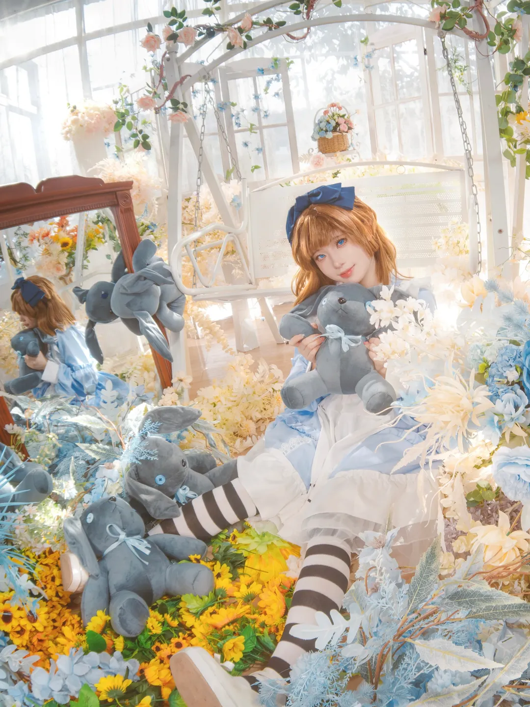 cosplay摄影, 动漫角色扮演, 灰原哀cos, 爱丽丝梦游仙境, 花海正片