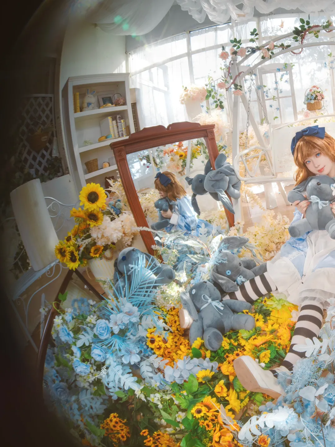 cosplay摄影, 动漫角色扮演, 灰原哀cos, 爱丽丝梦游仙境, 花海正片 - 第2张