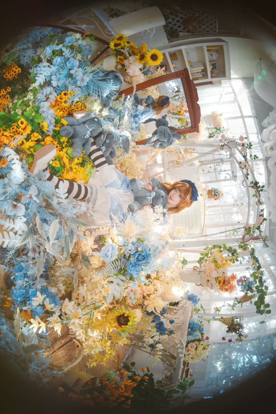 cosplay摄影, 动漫角色扮演, 灰原哀cos, 爱丽丝梦游仙境, 花海正片 - 第4张