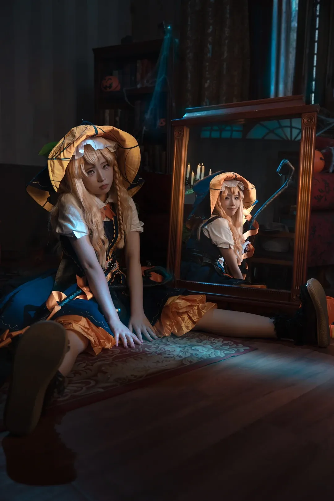 东方Project, 雾雨魔理沙cos, 魔法使装扮, 万圣节cosplay, 摄影棚布景 - 第4张