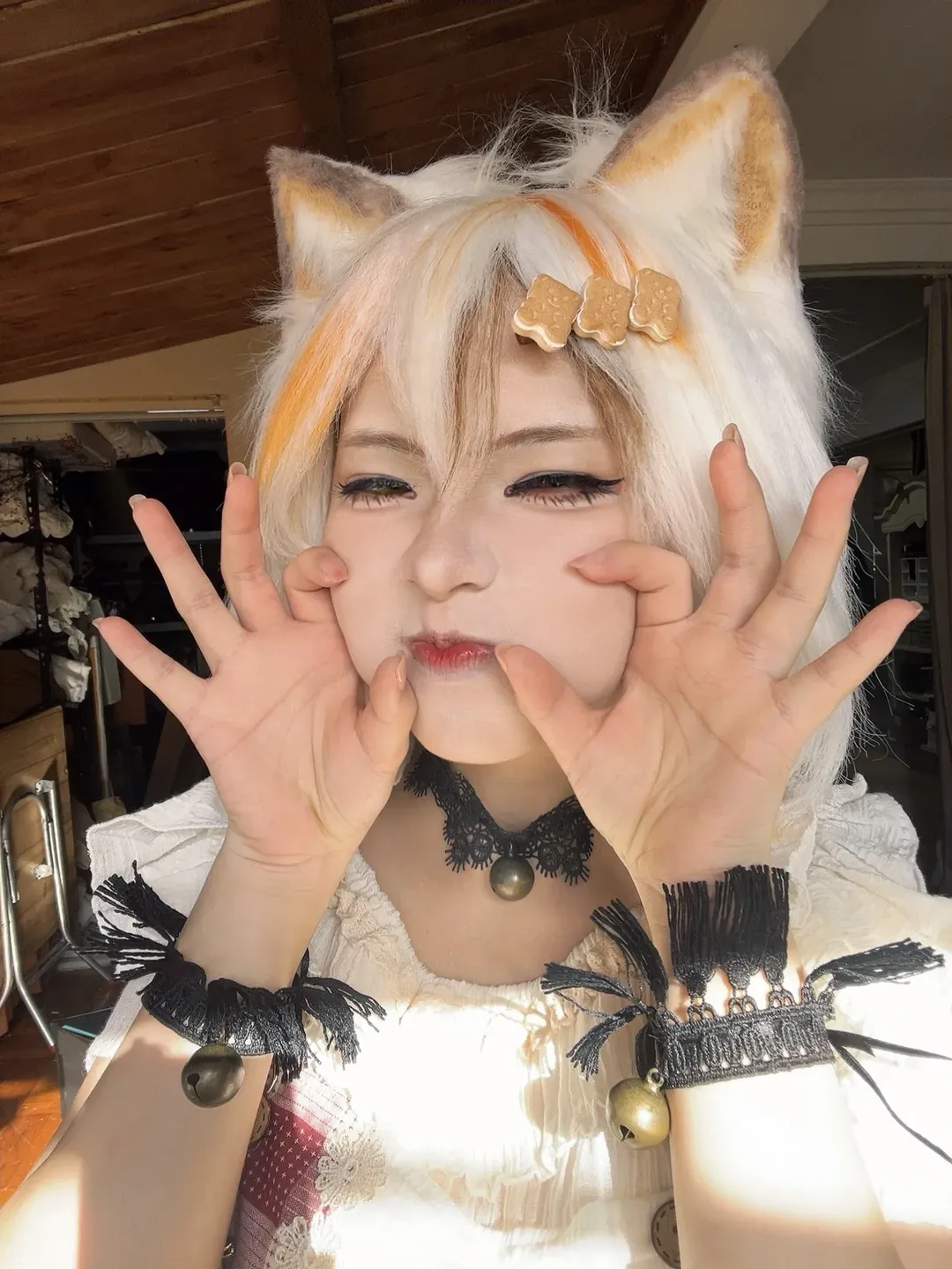 东方project, 猫娘cosplay, 豪德寺三花cos, 招财猫, 豪德寺 - 第3张