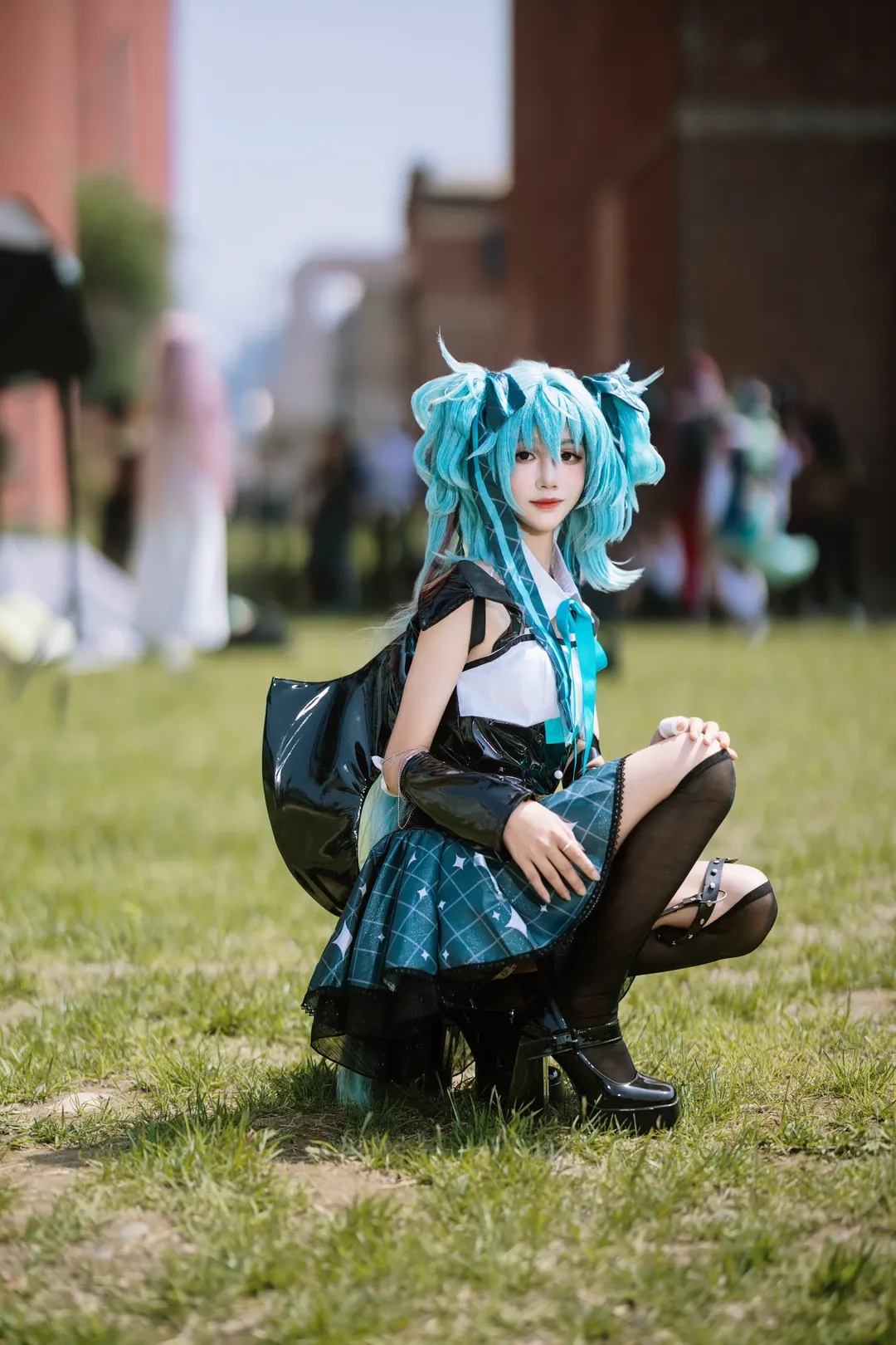 二次元, 漫展场照, 初音未来cos, 户外人像, Vocaloid