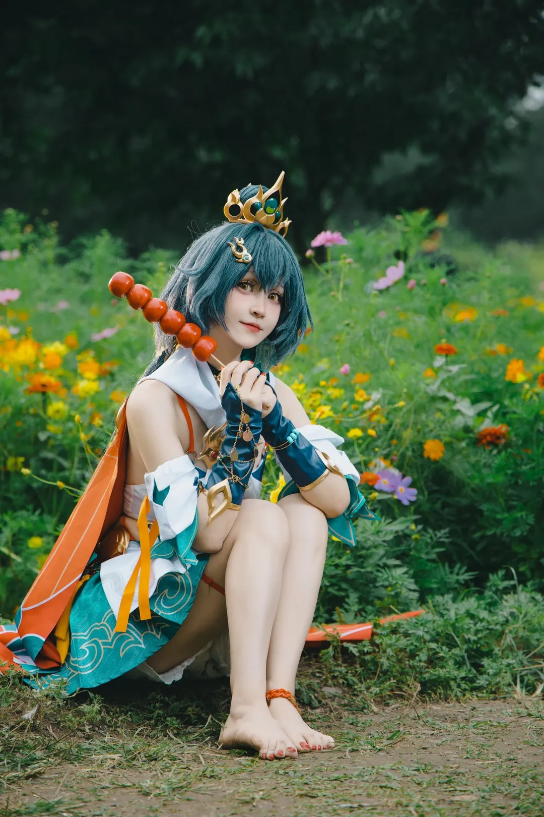 崩坏星穹铁道, 二次元cosplay, 云璃cos, 糖葫芦道具, 圆明园外景 - 第2张