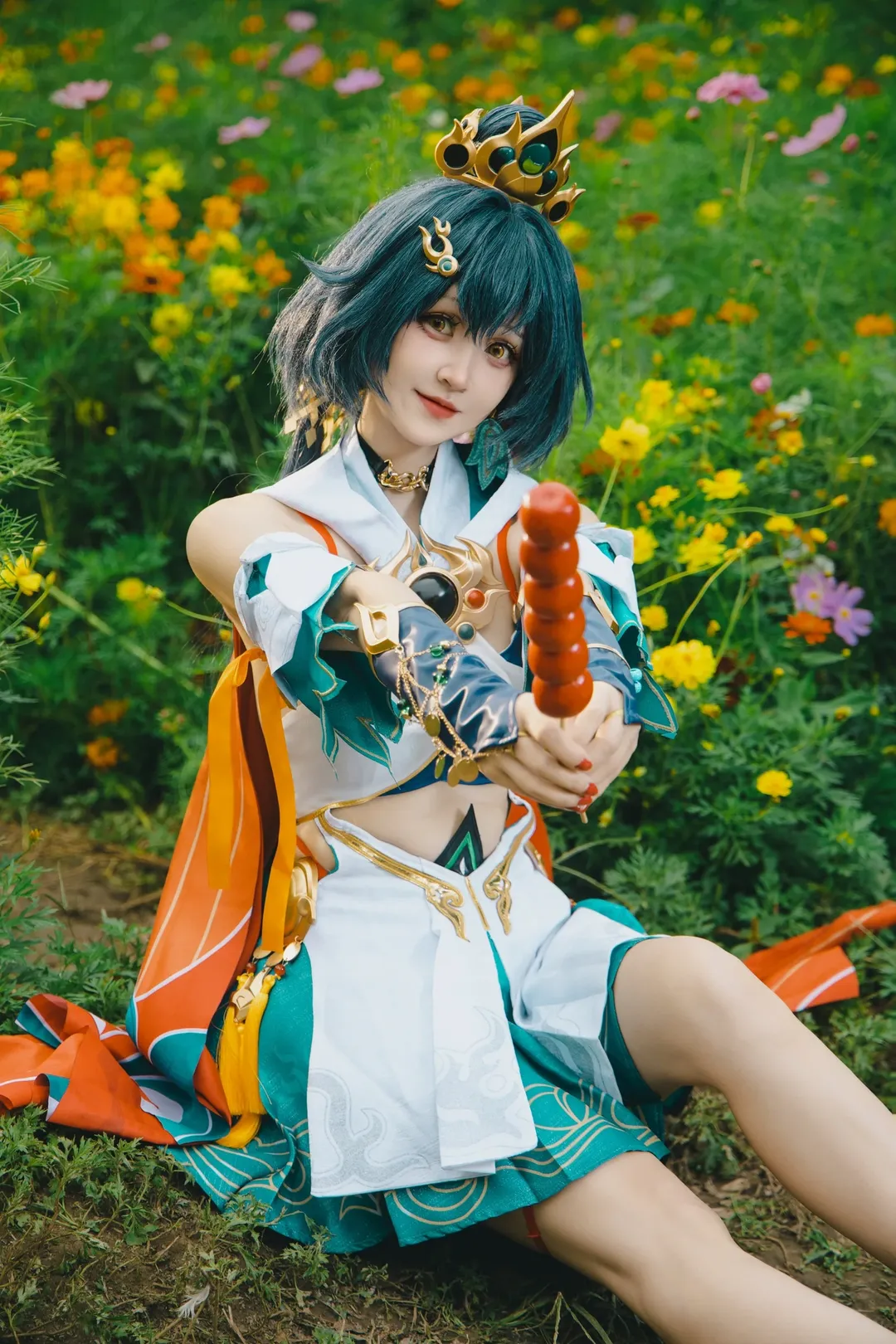 崩坏星穹铁道, 二次元cosplay, 云璃cos, 糖葫芦道具, 圆明园外景 - 第4张