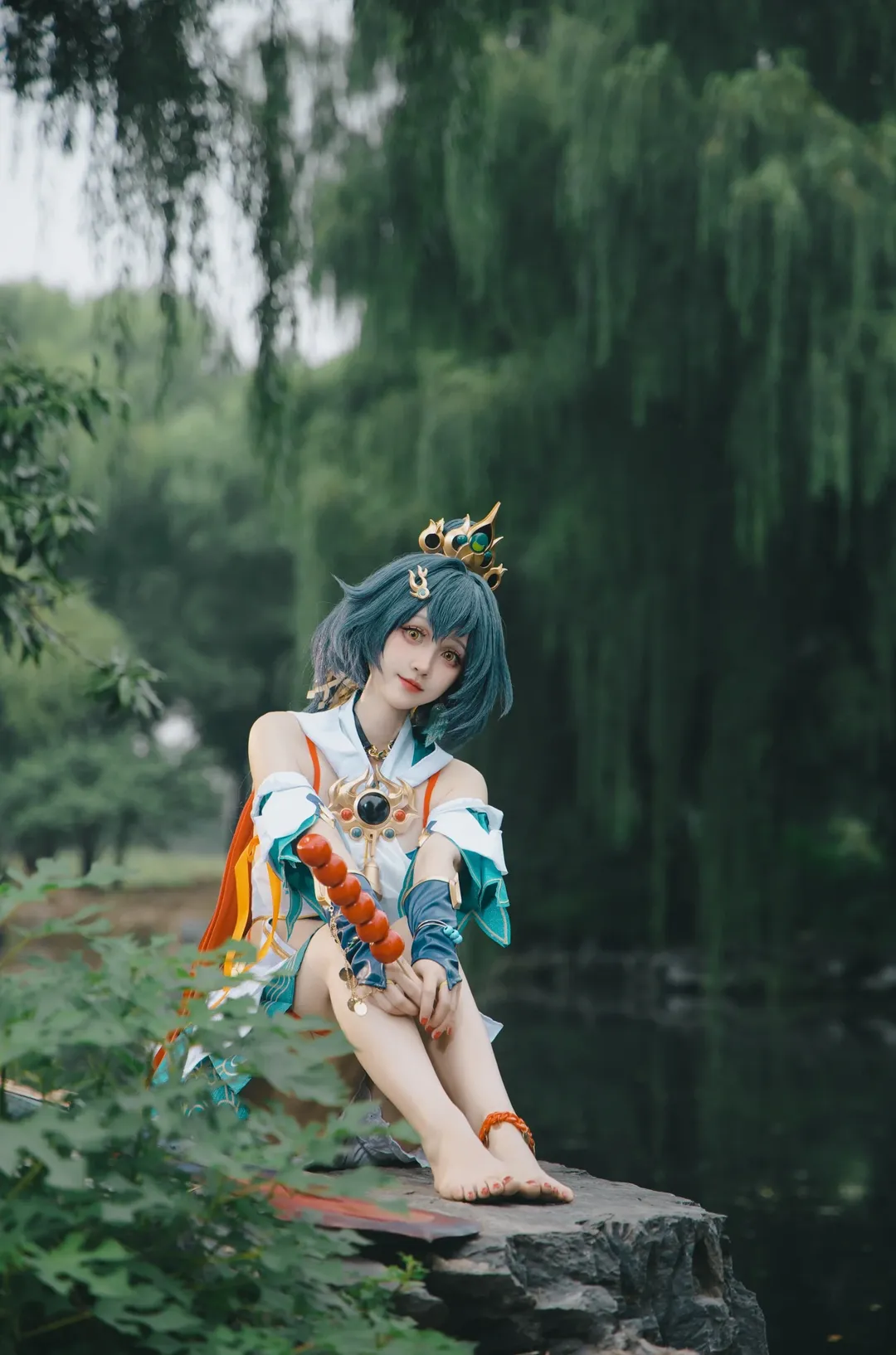 崩坏星穹铁道, 二次元cosplay, 云璃cos, 糖葫芦道具, 圆明园外景 - 第6张
