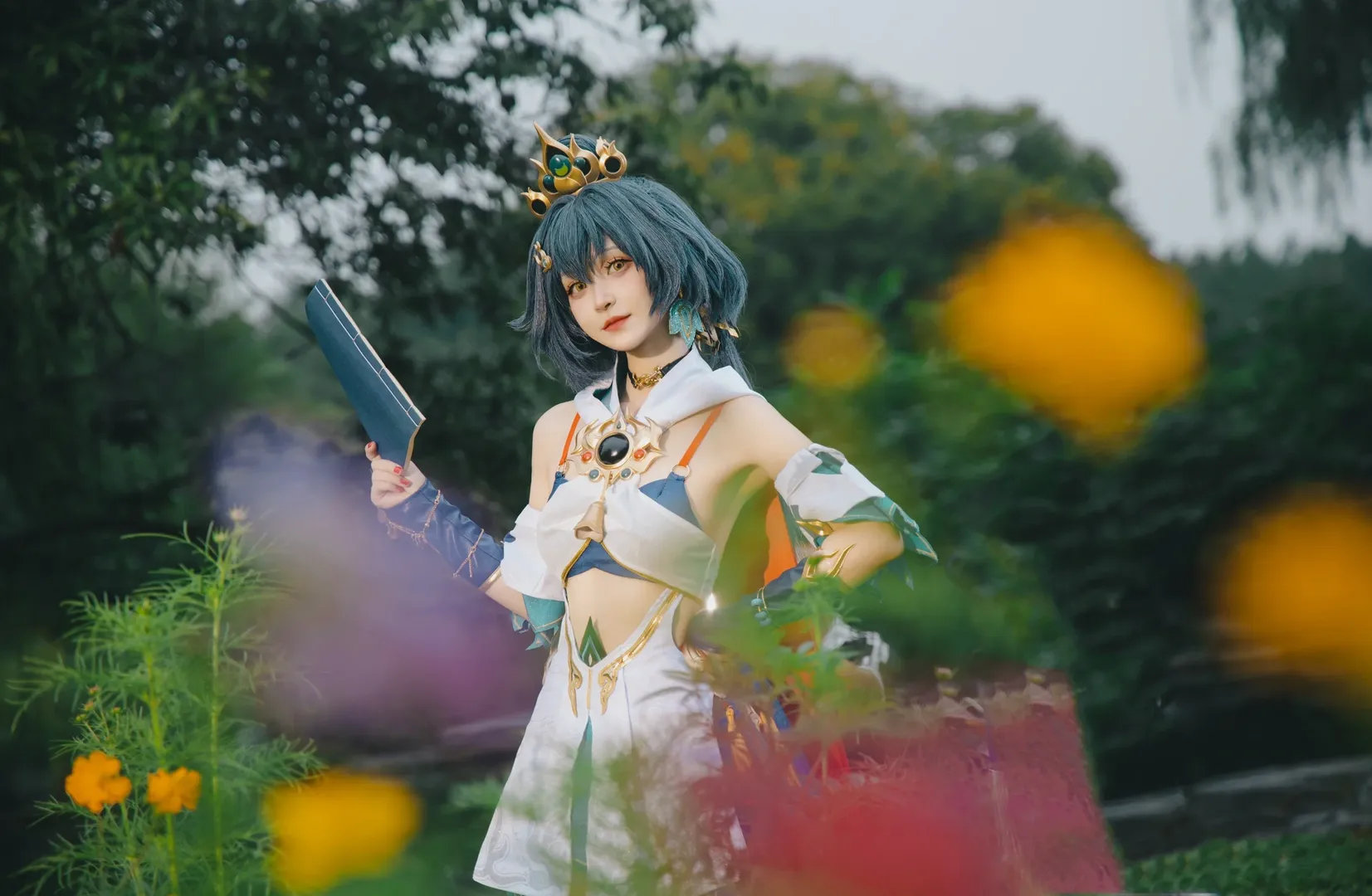 崩坏星穹铁道, 二次元cosplay, 云璃cos, 糖葫芦道具, 圆明园外景 - 第7张