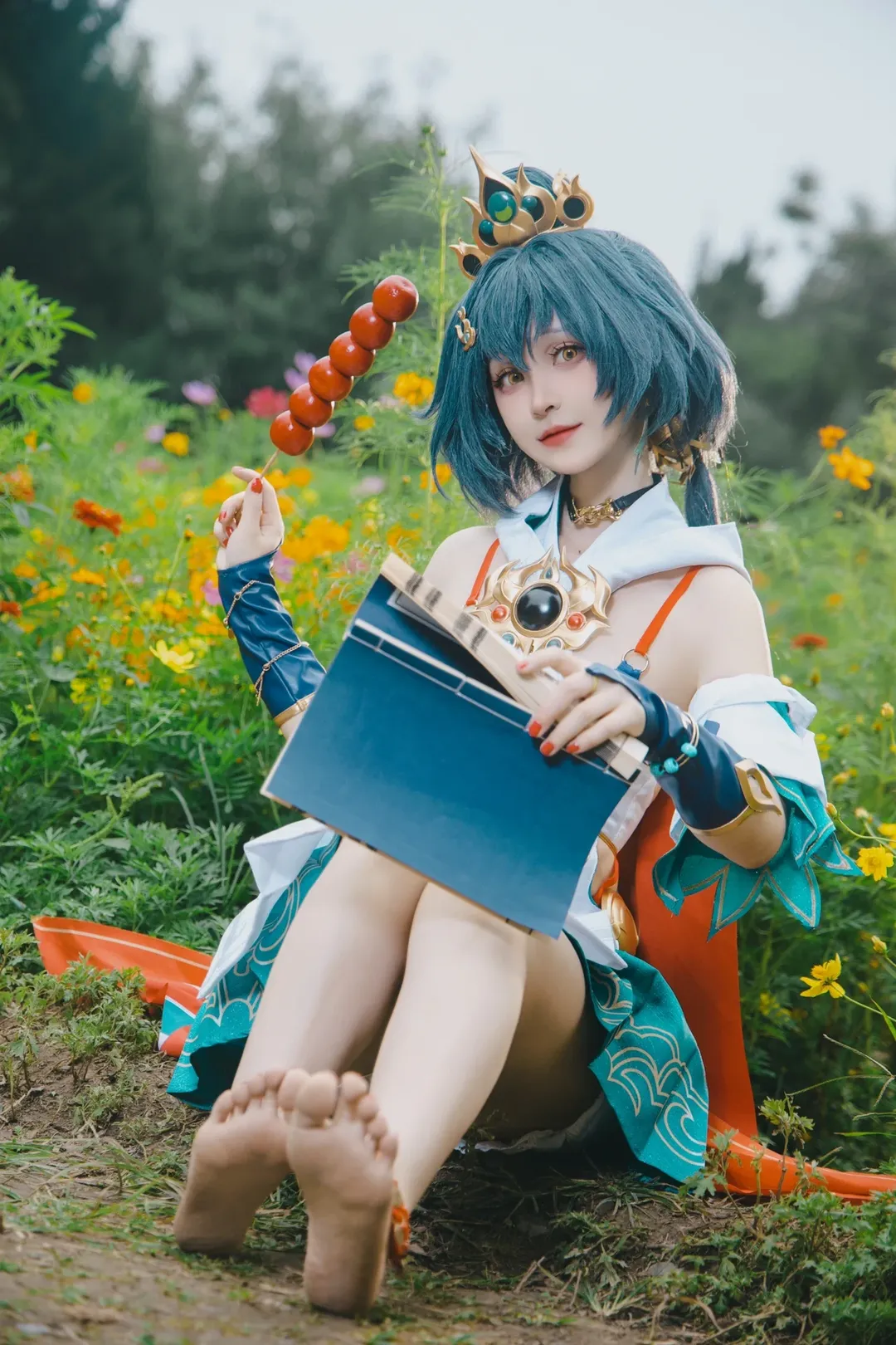 崩坏星穹铁道, 二次元cosplay, 云璃cos, 糖葫芦道具, 圆明园外景 - 第8张