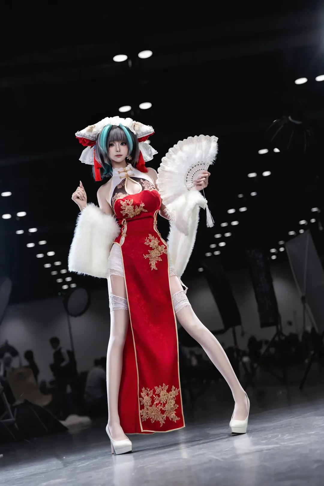 柴郡cos, 碧蓝航线, 漫展场照, cosplay摄影, 新春旗袍 - 第1张
