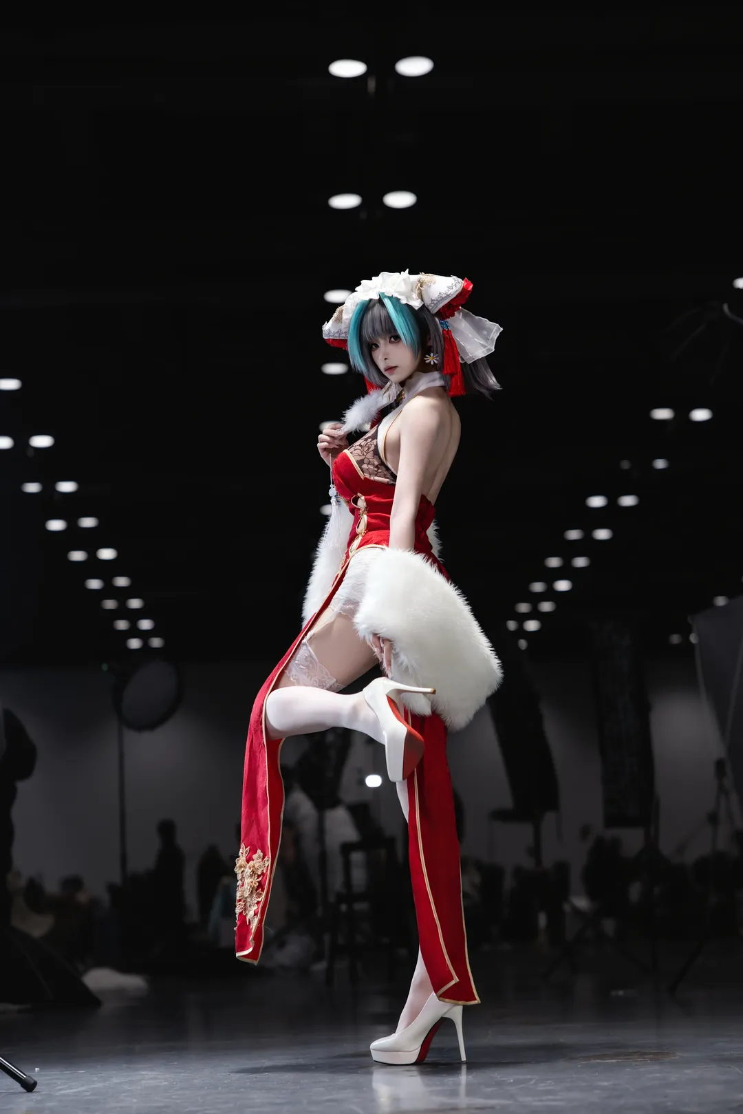 柴郡cos, 碧蓝航线, 漫展场照, cosplay摄影, 新春旗袍 - 第3张