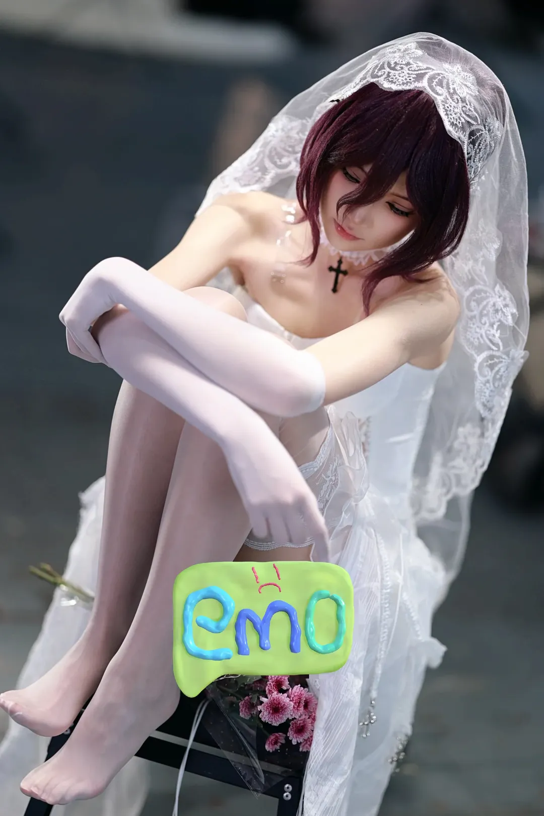 Convention photos, Anime cosplay, Chainsaw Man, White veil styling, Reze cosplay - Image 1