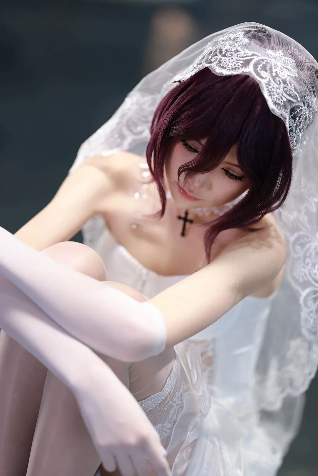Convention photos, Anime cosplay, Chainsaw Man, White veil styling, Reze cosplay - Image 3
