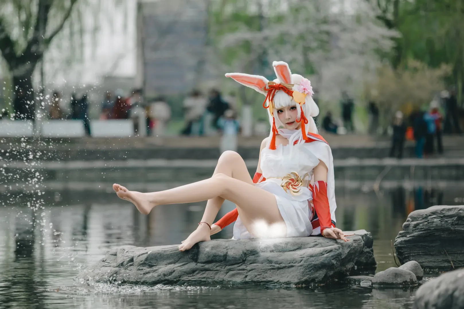 二次元, 公孫離コスプレ, 雪隠れで祈る霊祝, コスプレ撮影, ロケ撮影