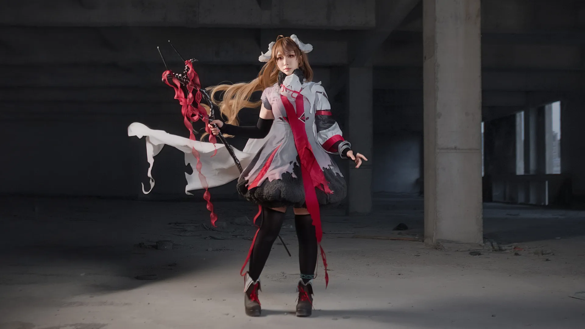 角色还原, 二次元摄影, cosplay正片, 明日方舟cos, 废墟风写真 - 第7张