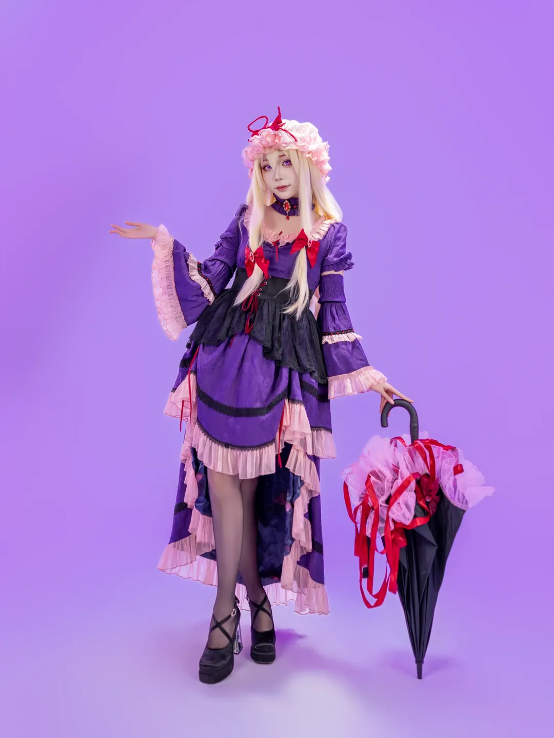 东方Project, 二次元cosplay, 东方二设, 洛丽塔洋装, 八云紫cos - 第1张