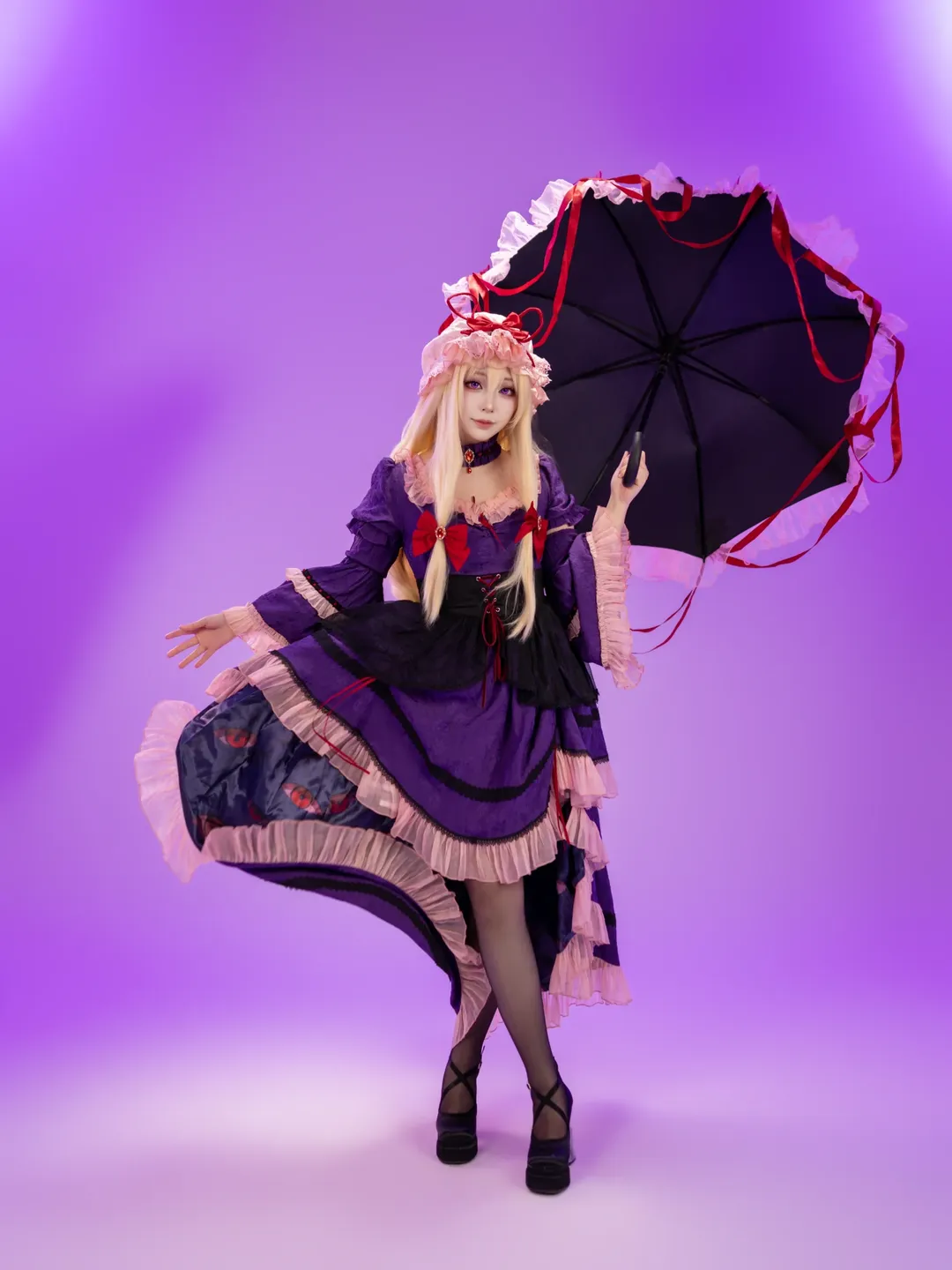 东方Project, 二次元cosplay, 东方二设, 洛丽塔洋装, 八云紫cos - 第5张