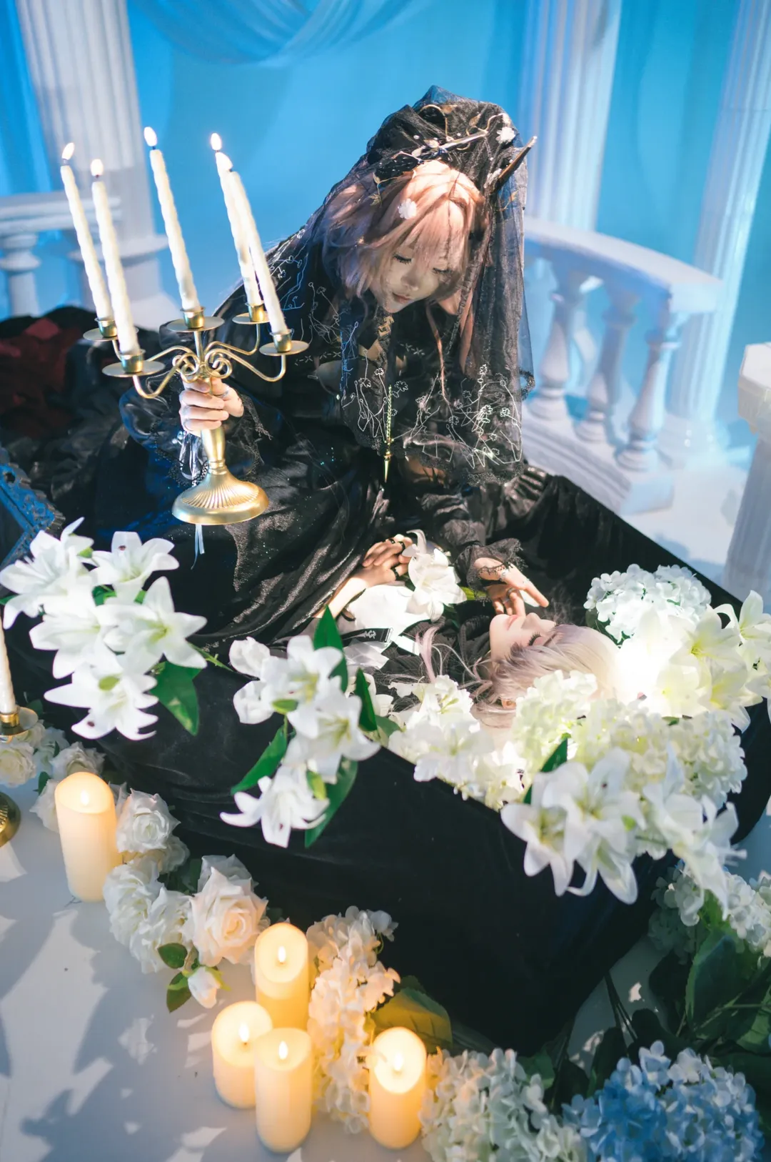 哥特风, 花海, 暗黑系, 光影摄影, 明日方舟cos - 第2张