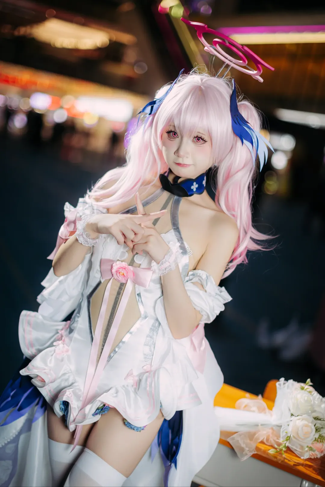 蔚蓝档案, 漫展返图, 下江小春cos, cosplay摄影, 夜景场照 - 第1张