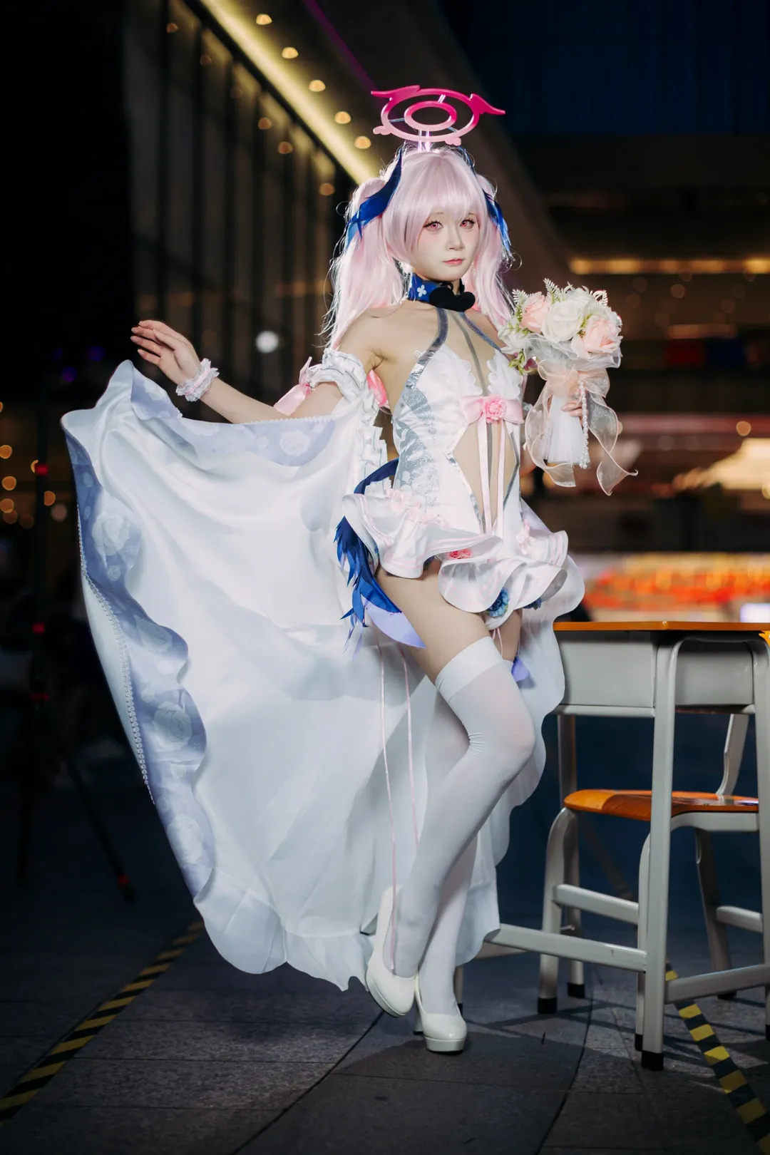 蔚蓝档案, 漫展返图, 下江小春cos, cosplay摄影, 夜景场照 - 第10张