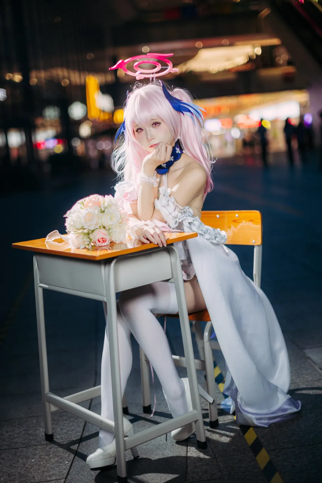蔚蓝档案, 漫展返图, 下江小春cos, cosplay摄影, 夜景场照 - 第11张
