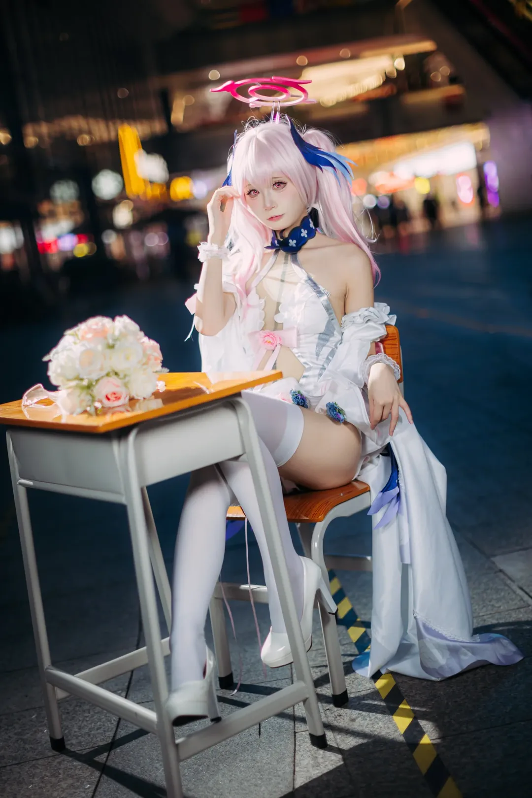 蔚蓝档案, 漫展返图, 下江小春cos, cosplay摄影, 夜景场照 - 第12张
