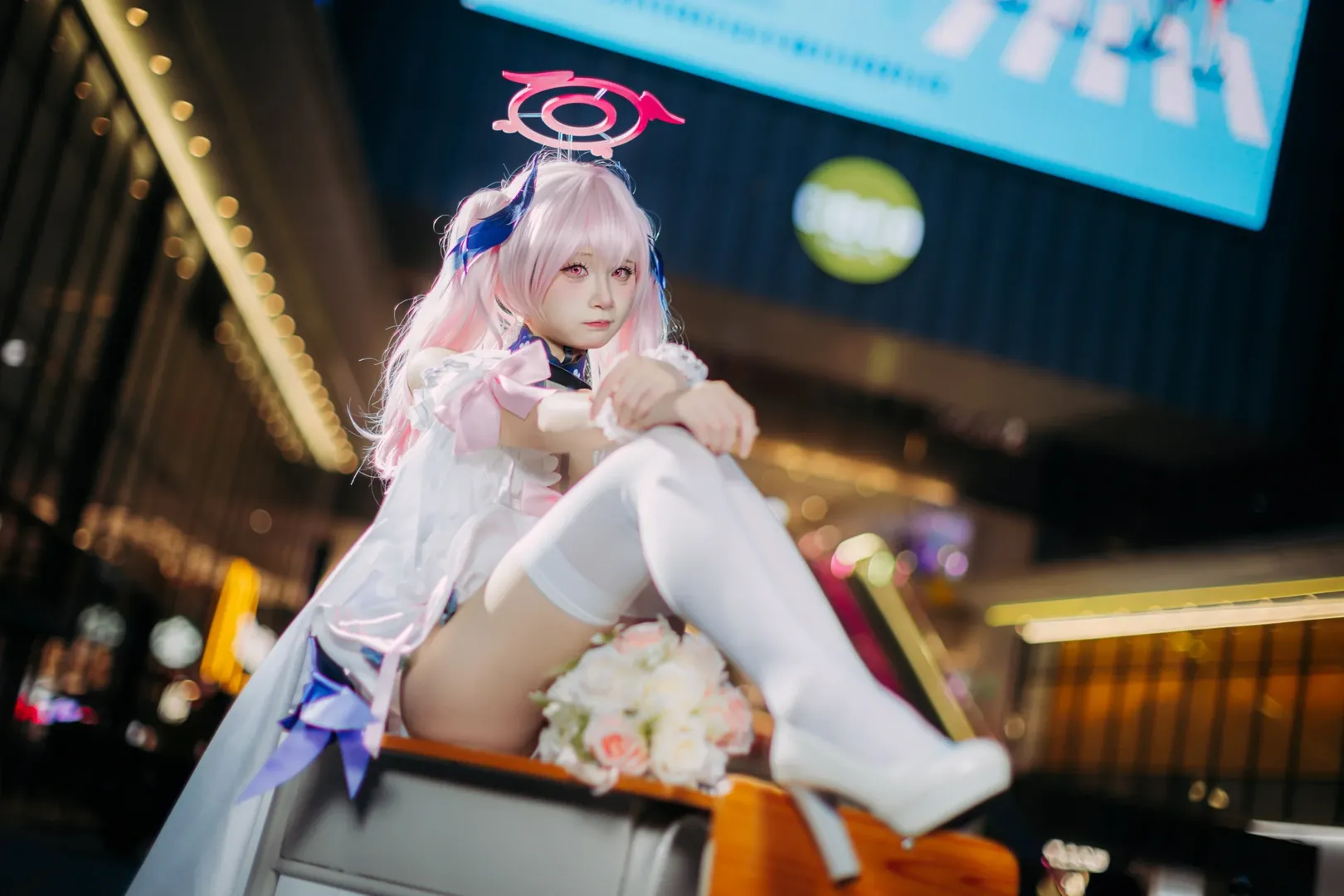 蔚蓝档案, 漫展返图, 下江小春cos, cosplay摄影, 夜景场照 - 第5张