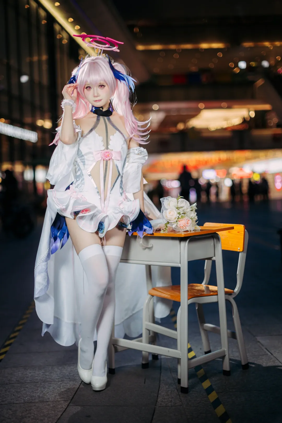 蔚蓝档案, 漫展返图, 下江小春cos, cosplay摄影, 夜景场照 - 第7张