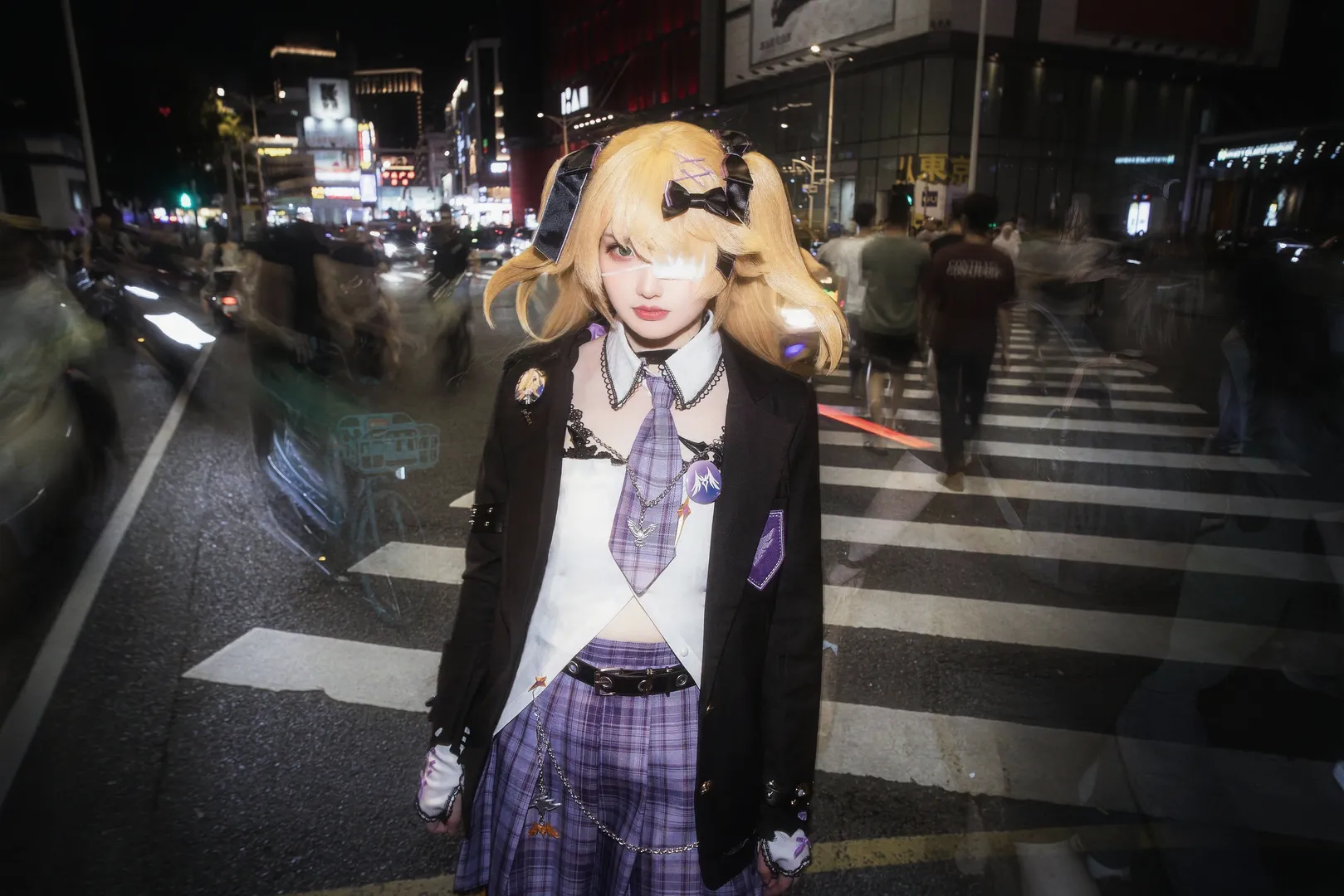 原神, 漫展场照, 夜景人像, cosplay摄影, 菲谢尔cos - 第11张