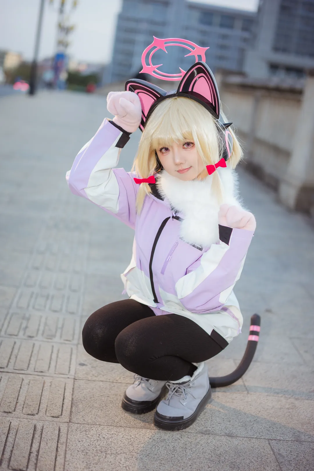 ブルーアーカイブ, アウトドア撮影, イベント写真, 広州アニメ展, 才羽モモイ コスプレ