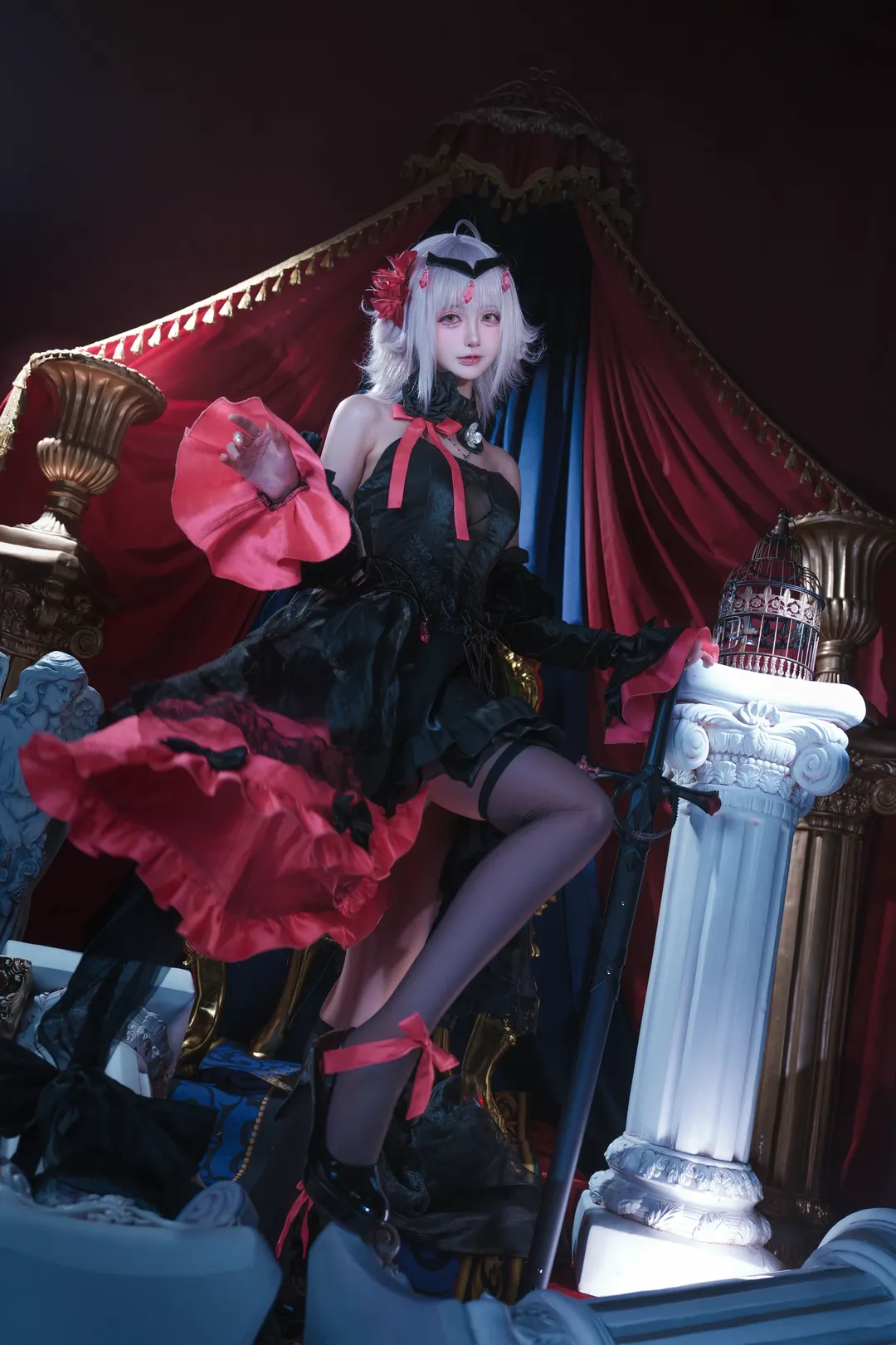 二次元, cosplay, Fate/Grand Order, 黑贞德cos, 暗黑哥特 - 第2张