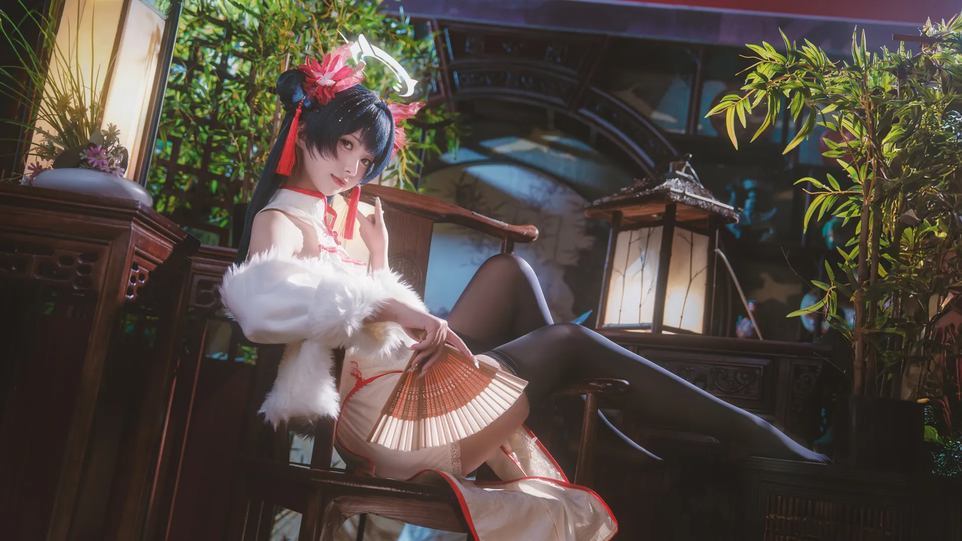 蔚蓝档案, 妃咲cos, 新年贺图, 二次元人像摄影, 中式风格cosplay - 第2张