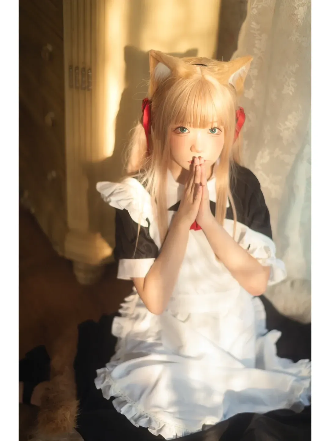 Atmospheric photography, Kinako cosplay, Casual cosplay, Cat-ear maid, Natural light photography - Image 1