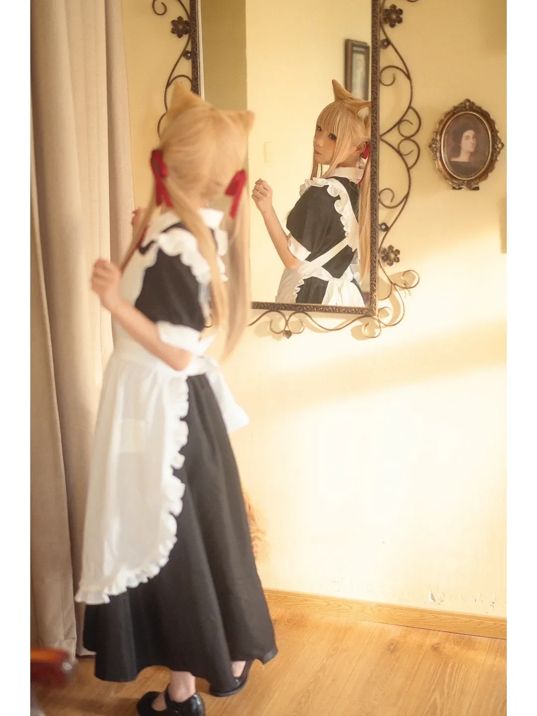 Atmospheric photography, Kinako cosplay, Casual cosplay, Cat-ear maid, Natural light photography - Image 3