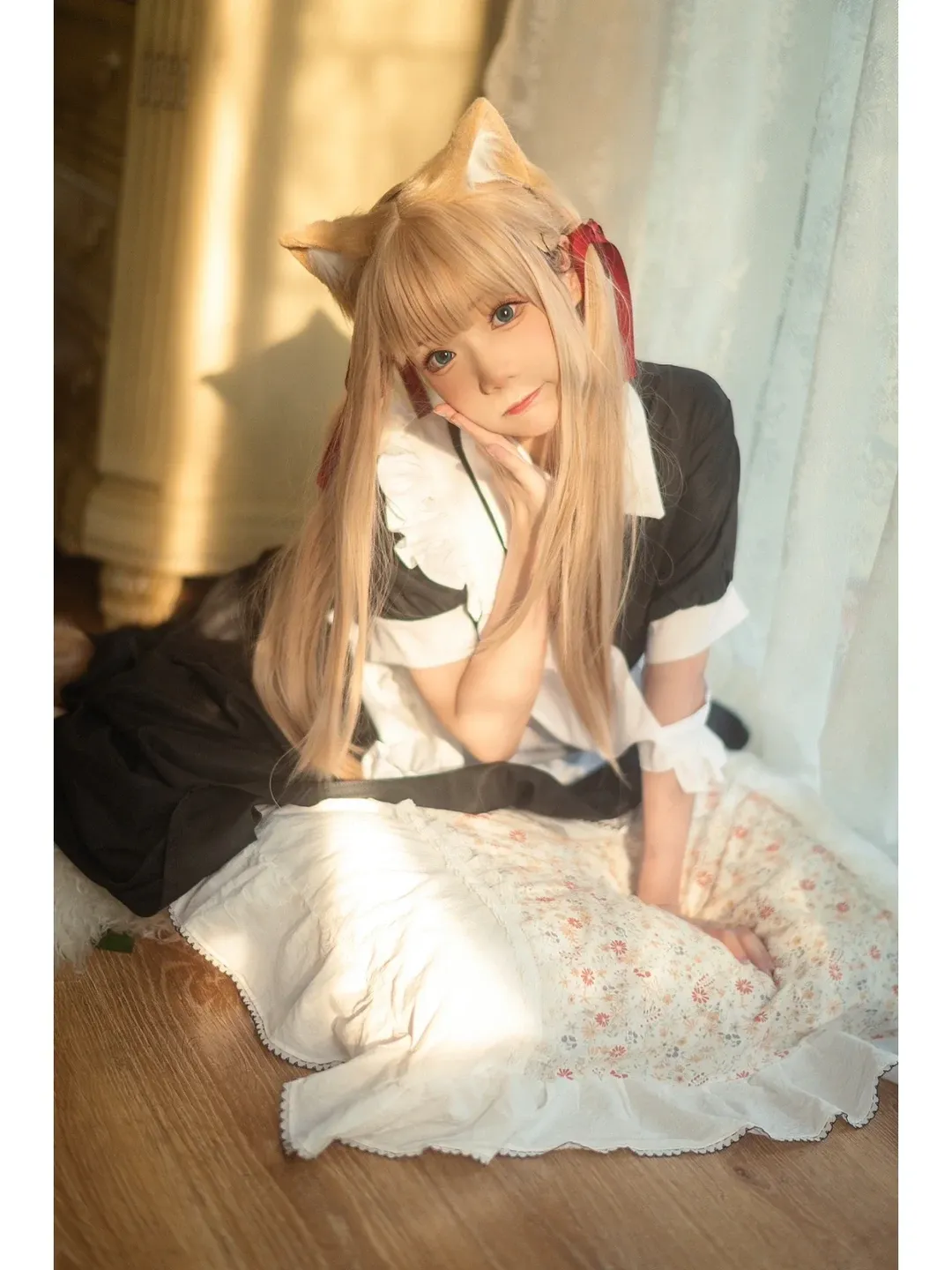 氛围感摄影, 黄豆粉cos, cosplay日常, 猫耳女仆, 自然光写真