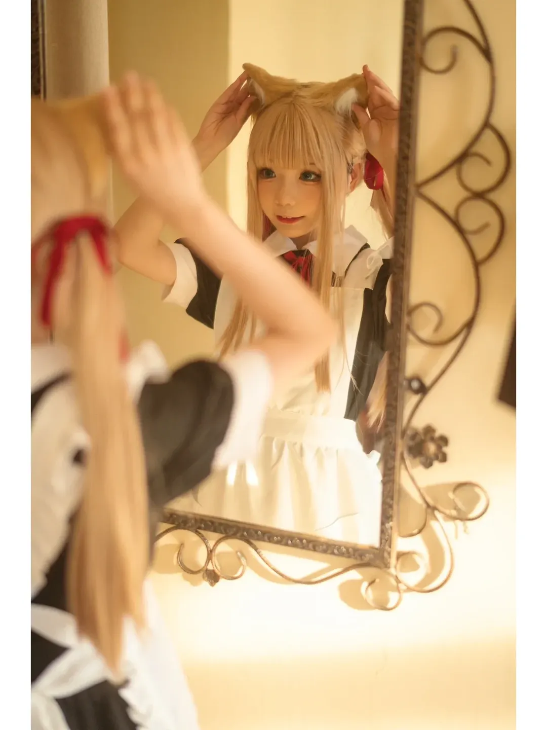 Atmospheric photography, Kinako cosplay, Casual cosplay, Cat-ear maid, Natural light photography - Image 8