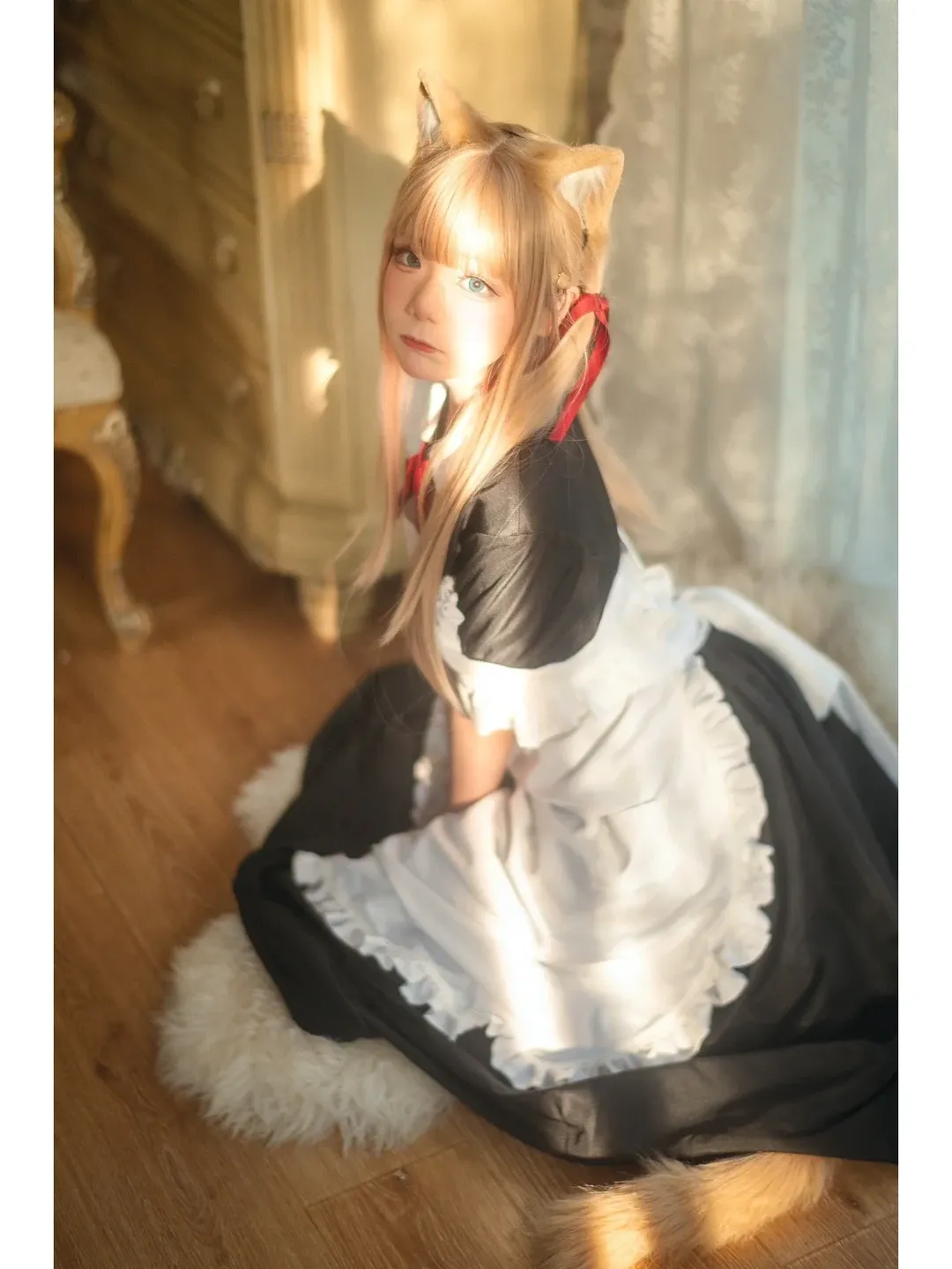 Atmospheric photography, Kinako cosplay, Casual cosplay, Cat-ear maid, Natural light photography - Image 9