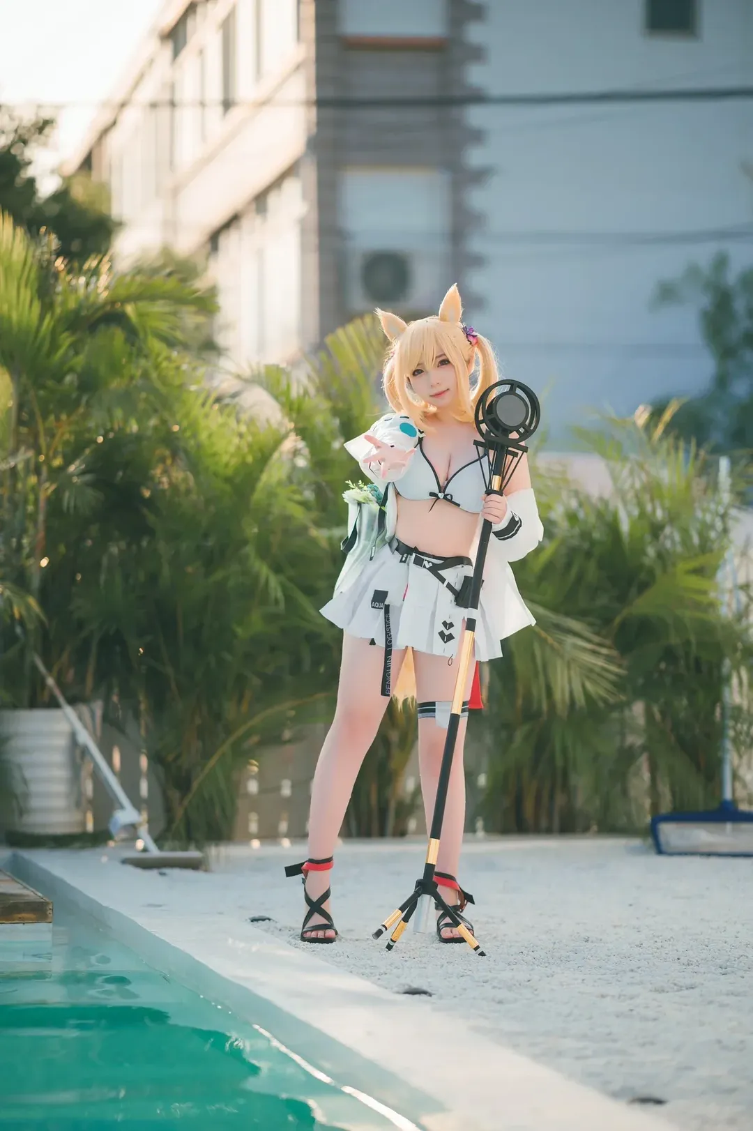 户外摄影, 明日方舟, 泳装cosplay, 兽耳cosplay, 空cos - 第7张