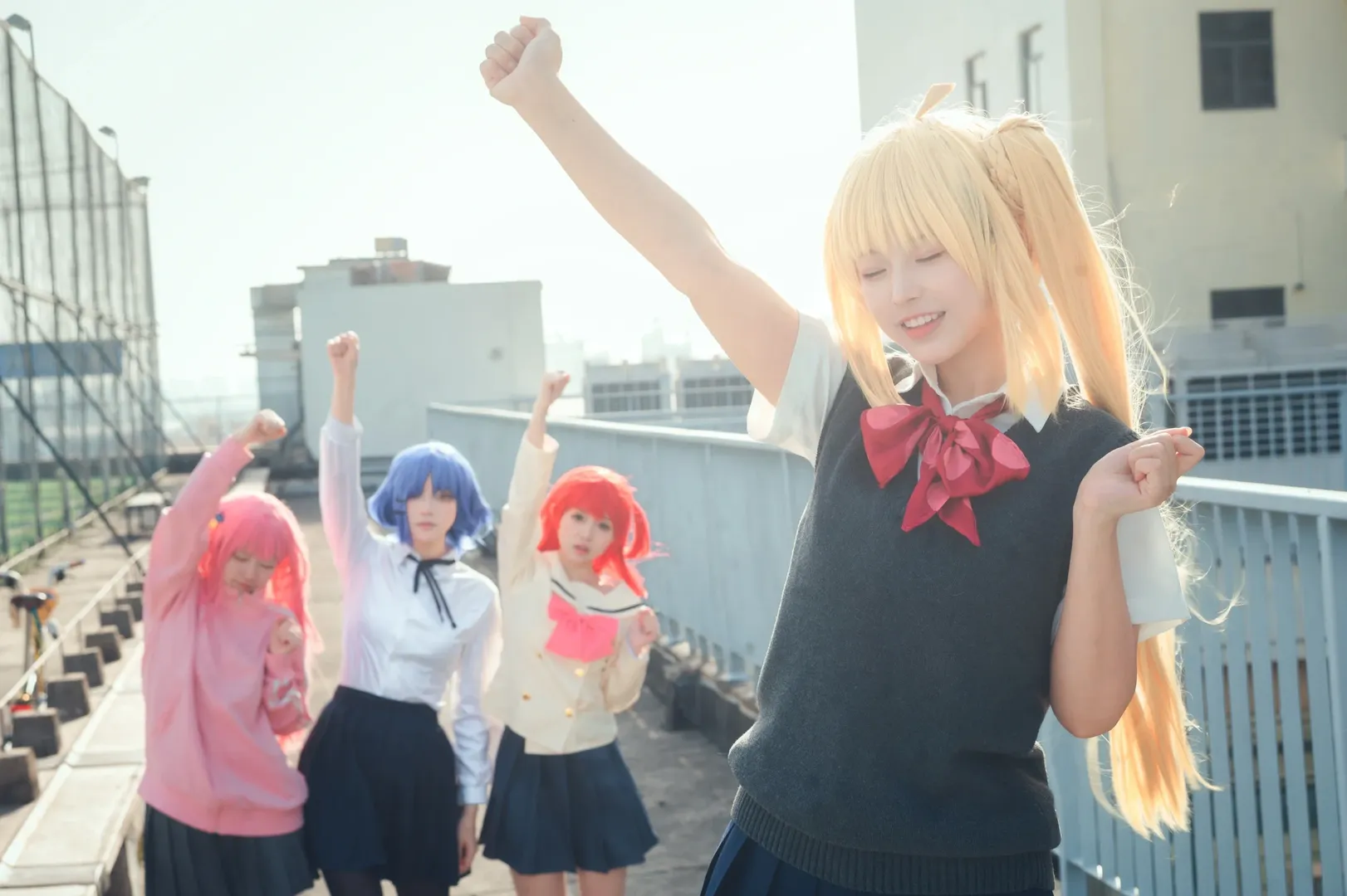 後藤ひとり コスプレ, ぼっち・ざ・ろっく！, 山田リョウ コスプレ, 伊地知虹夏コスプレ, 喜多郁代コスプレ - 3枚目
