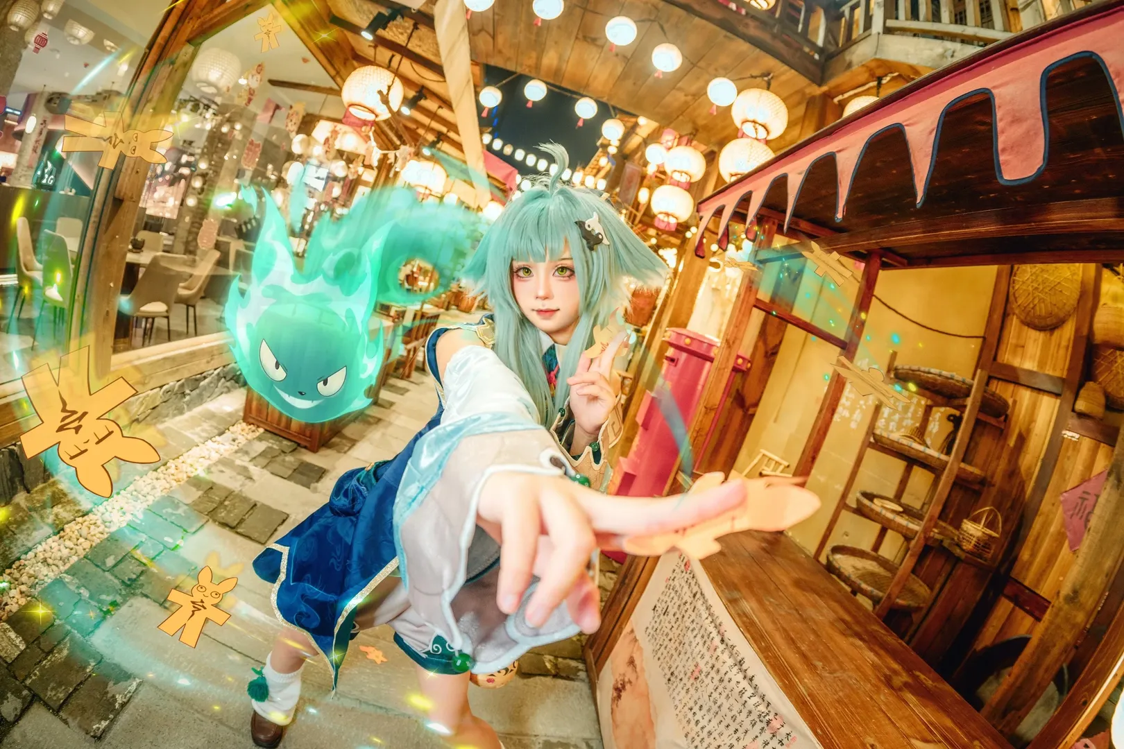 崩壊：スターレイル, 古風コスプレ, フォフォ コスプレ, 夜景撮影, 長沙の古い街並みの外景 - 10枚目