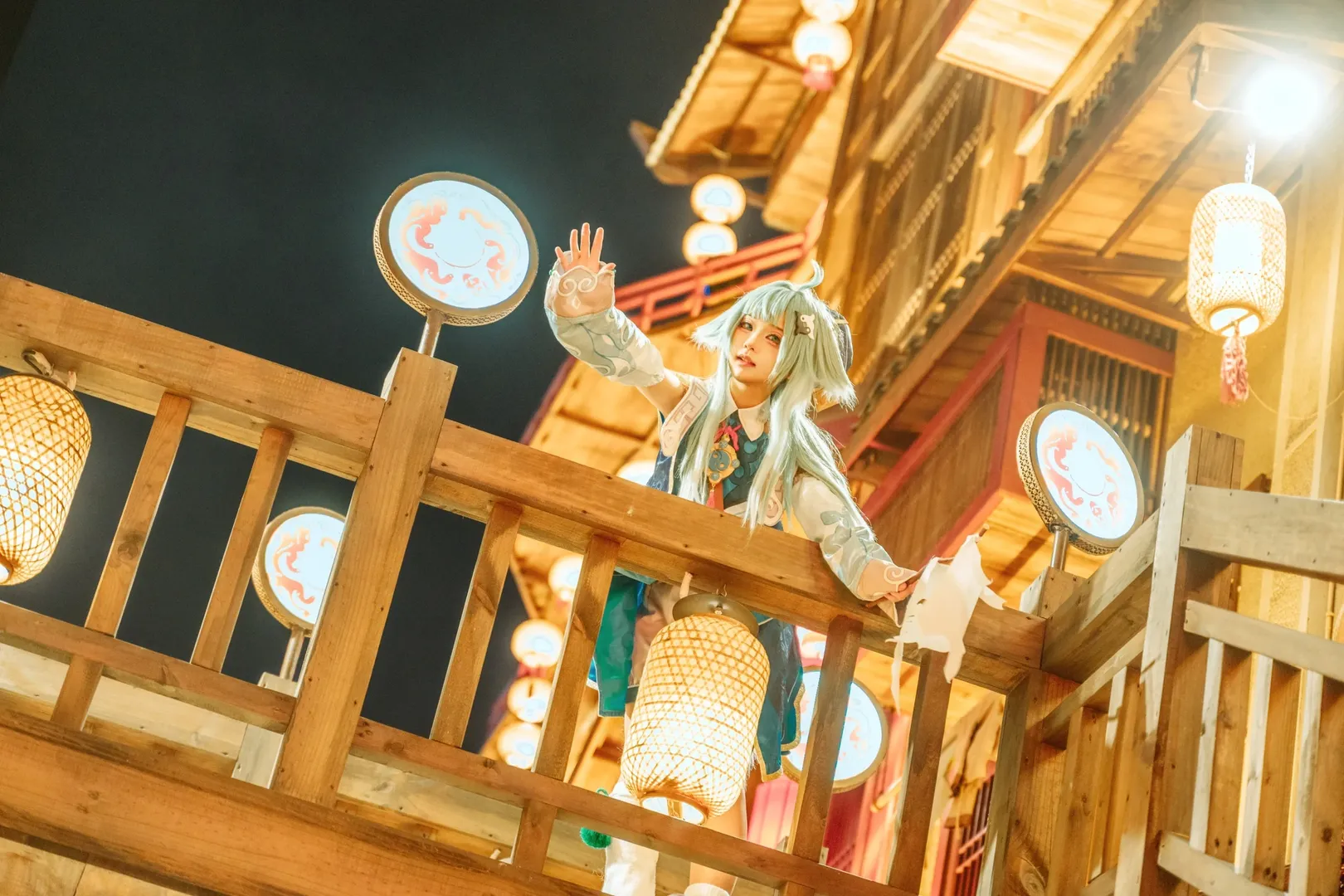 崩壊：スターレイル, 古風コスプレ, フォフォ コスプレ, 夜景撮影, 長沙の古い街並みの外景 - 12枚目