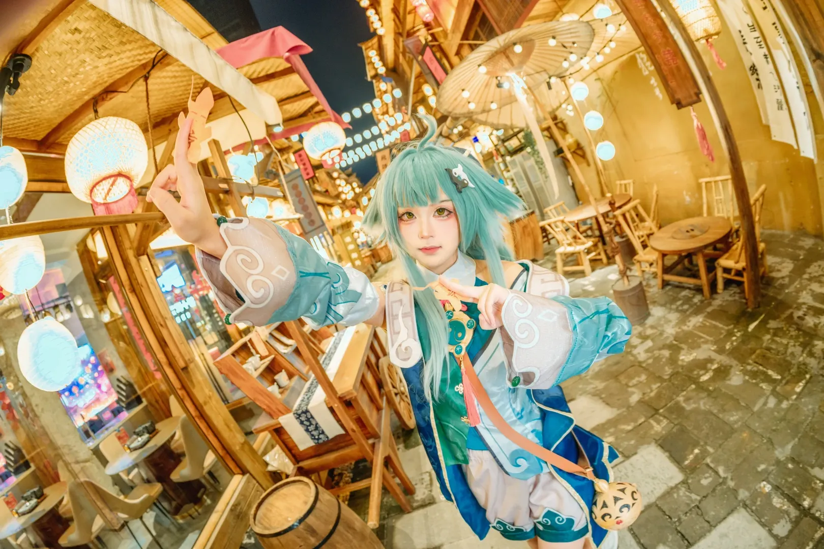 崩壊：スターレイル, 古風コスプレ, フォフォ コスプレ, 夜景撮影, 長沙の古い街並みの外景 - 13枚目
