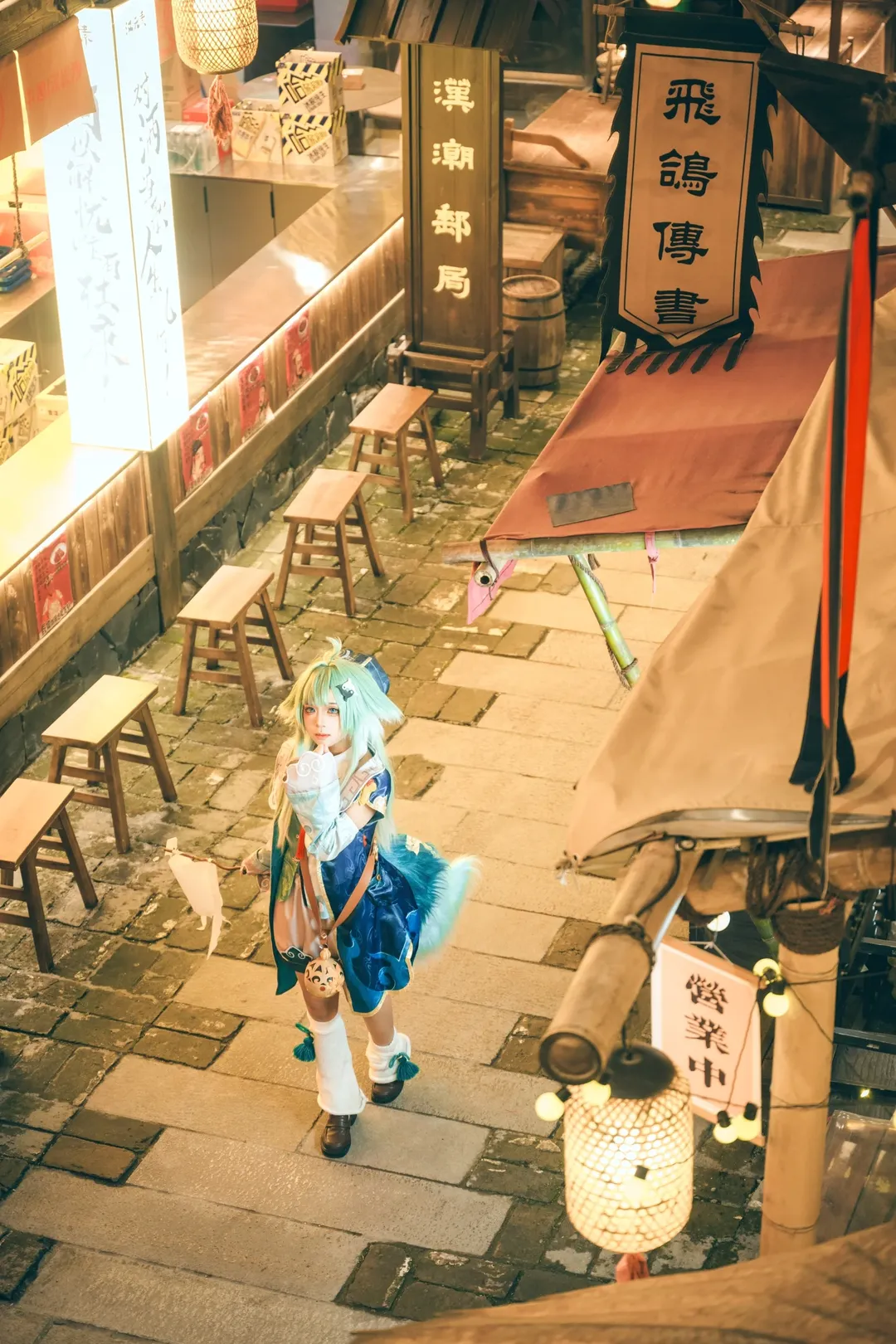 崩壊：スターレイル, 古風コスプレ, フォフォ コスプレ, 夜景撮影, 長沙の古い街並みの外景 - 2枚目