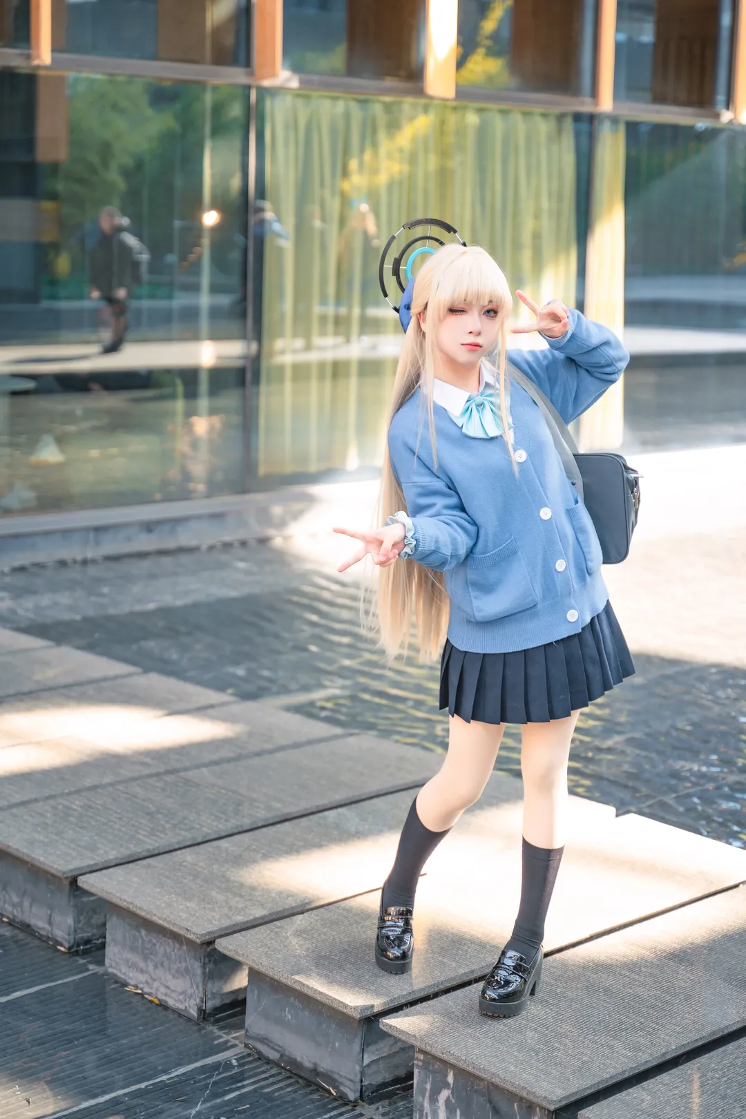 蔚蓝档案, cosplay摄影, 飞鸟马时cos, 二次元场照, 冬日外景 - 第4张