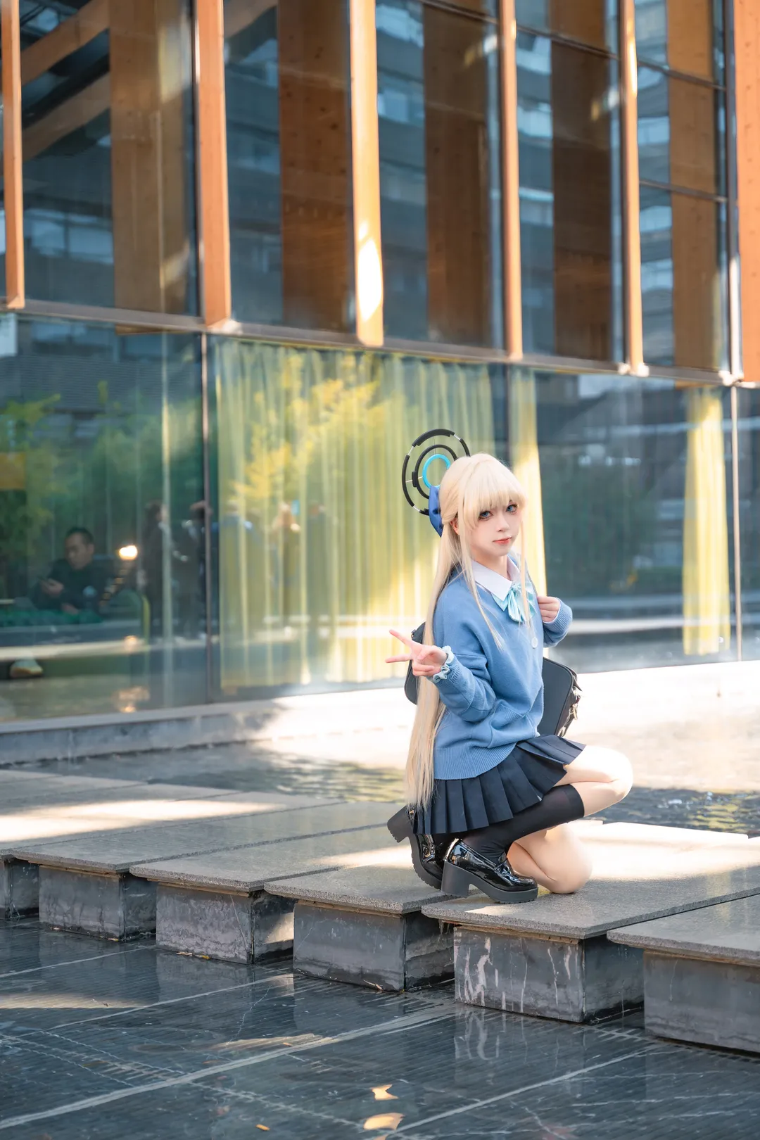 ブルーアーカイブ, コスプレ撮影, 飛鳥馬トキ コスプレ, コスプレイベント写真, 冬のロケ