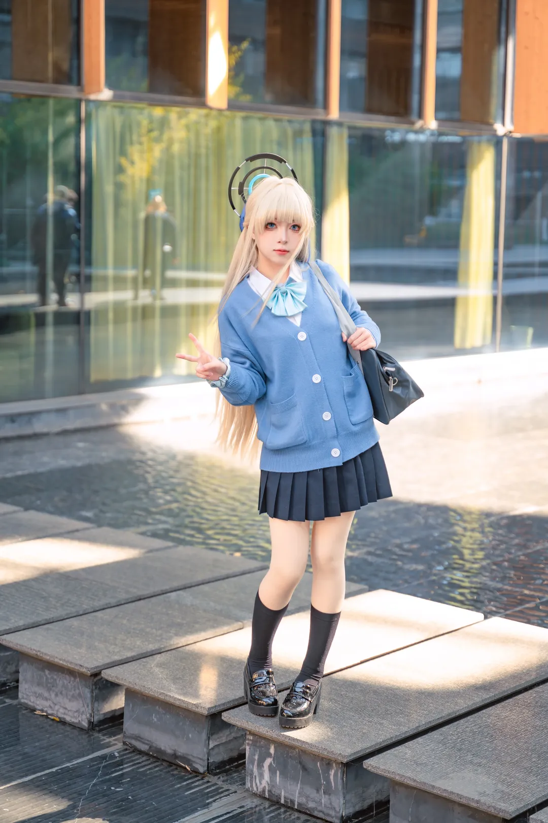 蔚蓝档案, cosplay摄影, 飞鸟马时cos, 二次元场照, 冬日外景 - 第7张