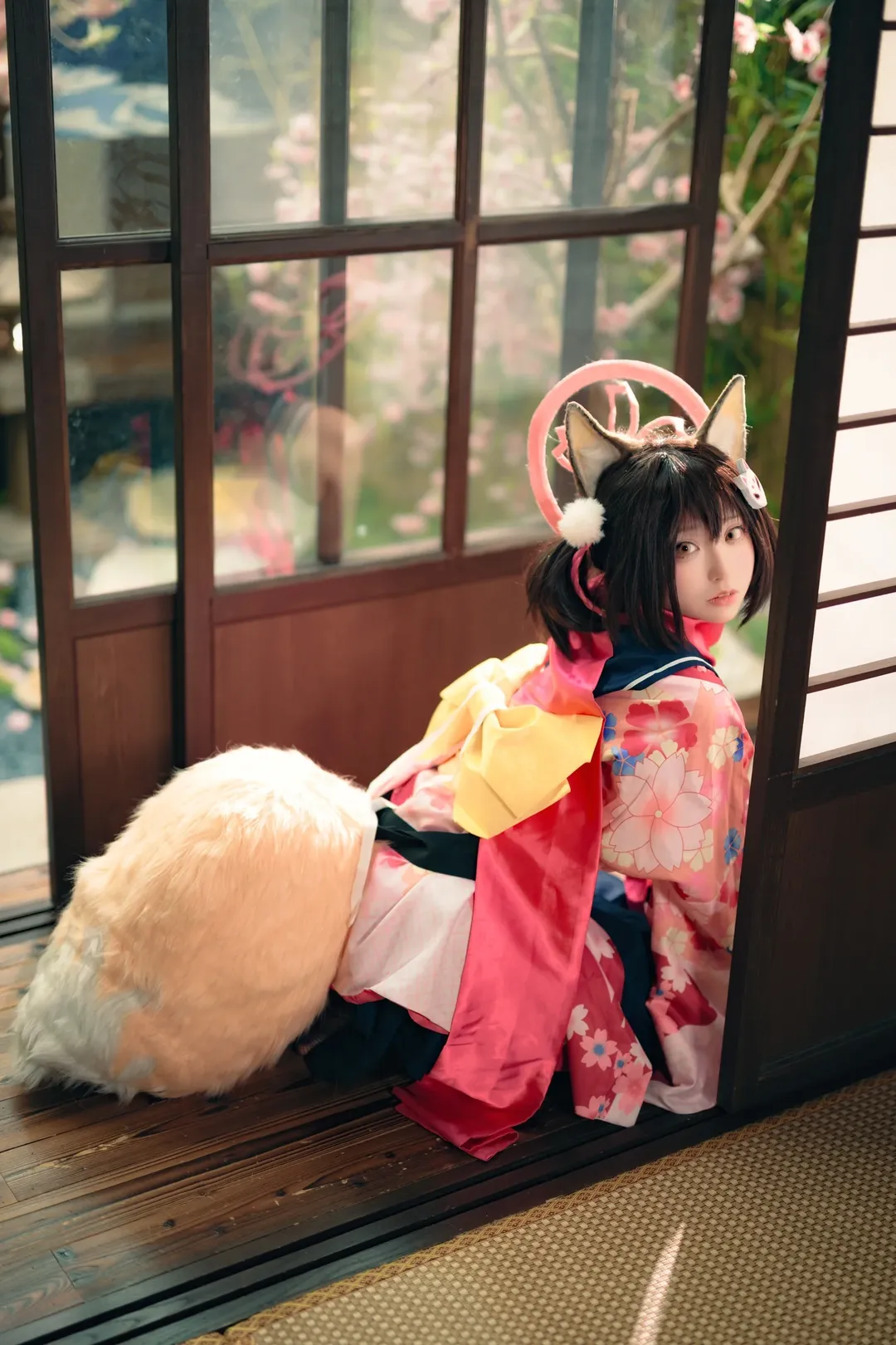 二次元摄影, 蔚蓝档案, 和风cosplay, 兽耳娘, 久田泉奈cos - 第1张