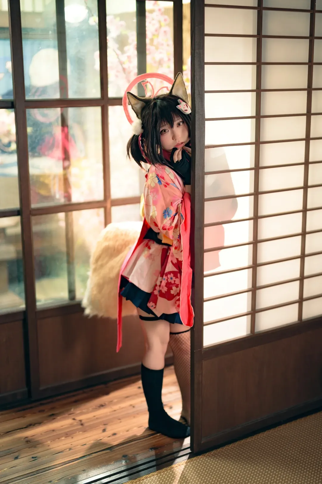 二次元摄影, 蔚蓝档案, 和风cosplay, 兽耳娘, 久田泉奈cos