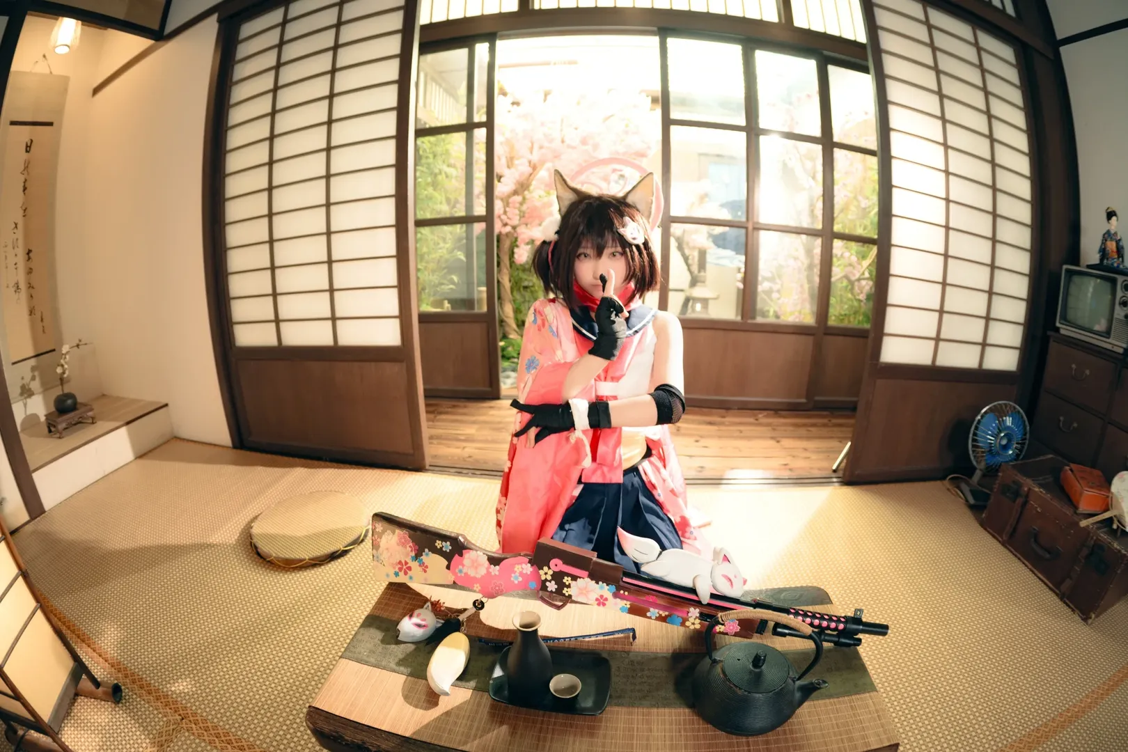 二次元摄影, 蔚蓝档案, 和风cosplay, 兽耳娘, 久田泉奈cos - 第4张