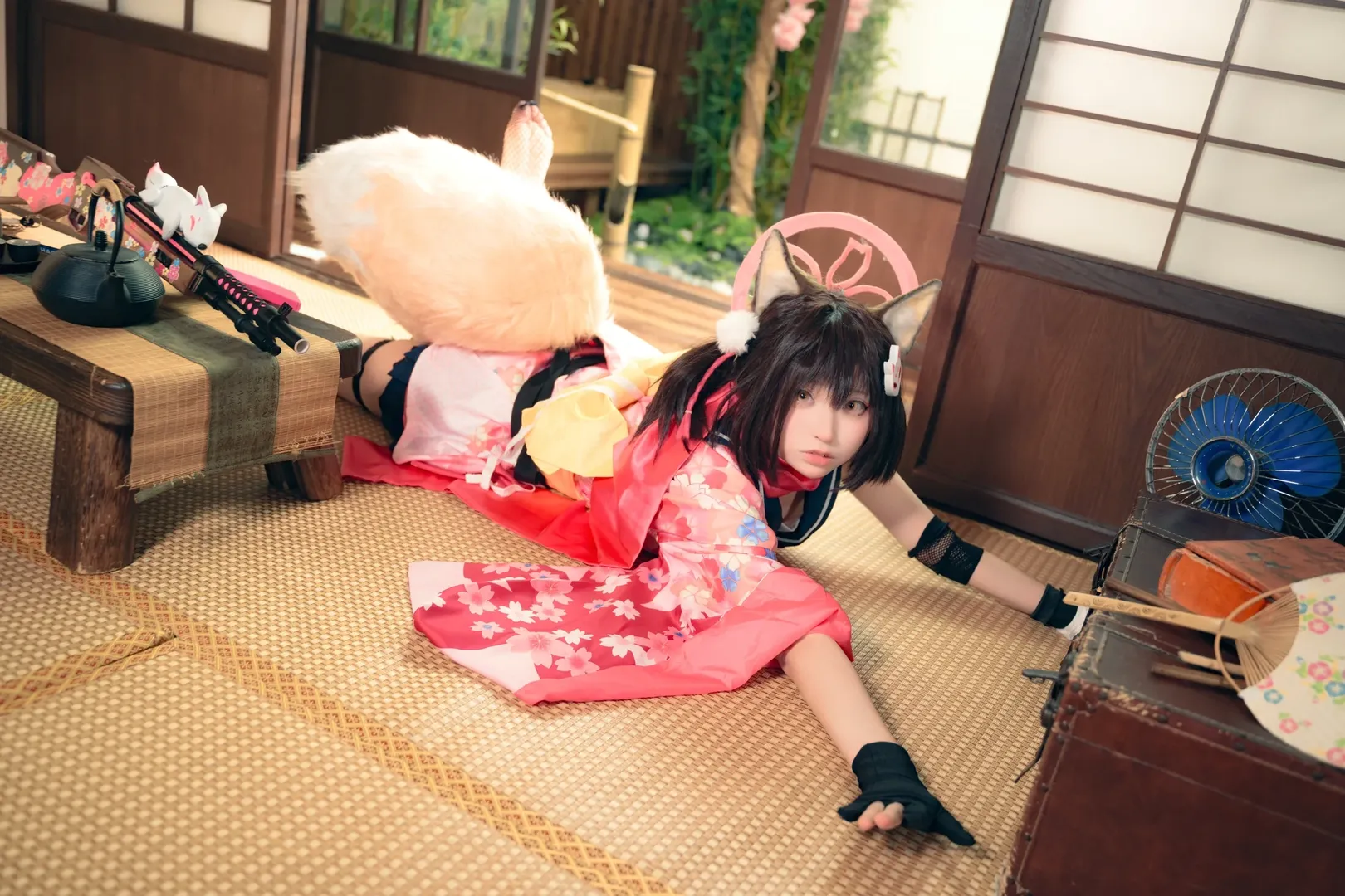 二次元摄影, 蔚蓝档案, 和风cosplay, 兽耳娘, 久田泉奈cos - 第5张