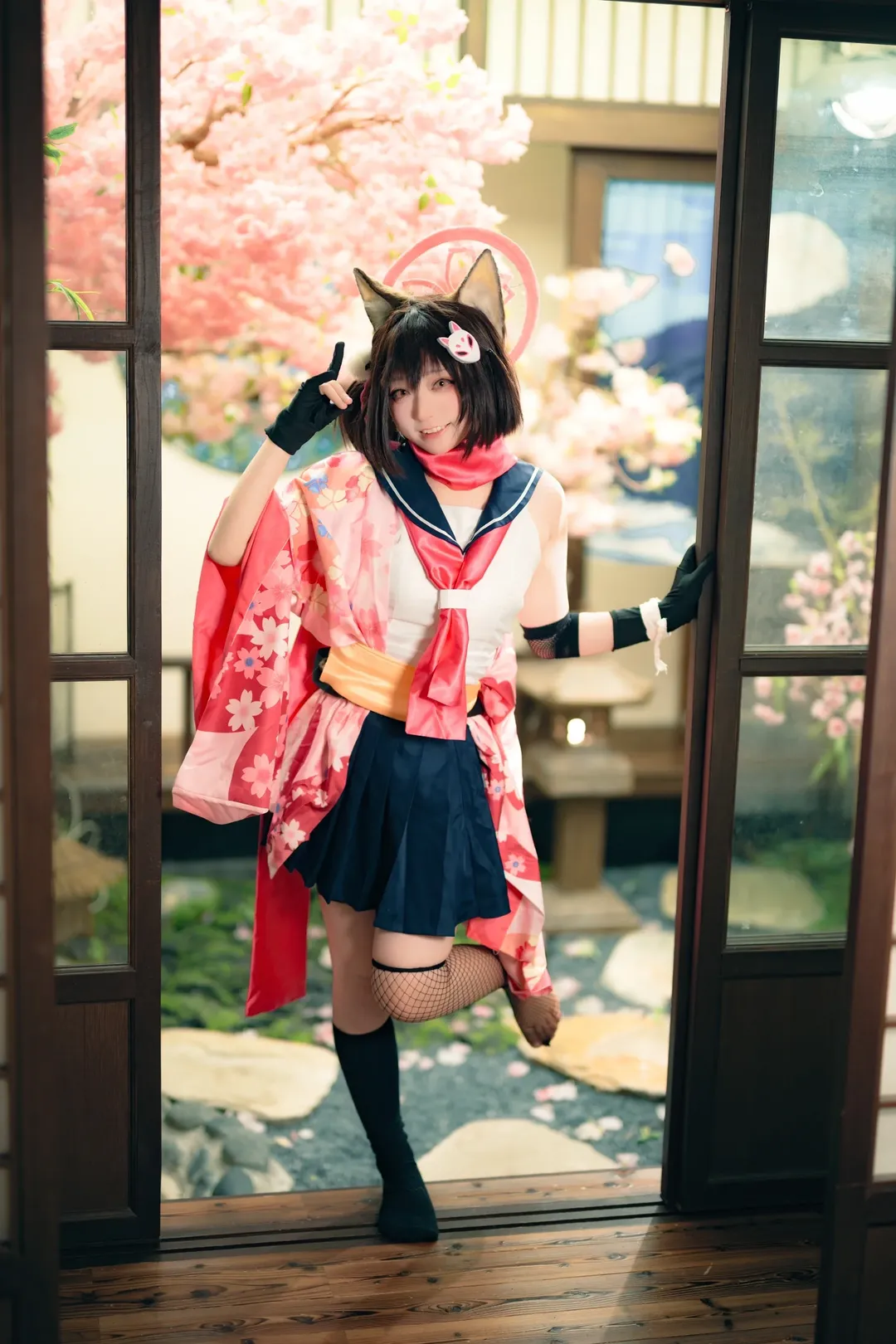 二次元摄影, 蔚蓝档案, 和风cosplay, 兽耳娘, 久田泉奈cos - 第8张