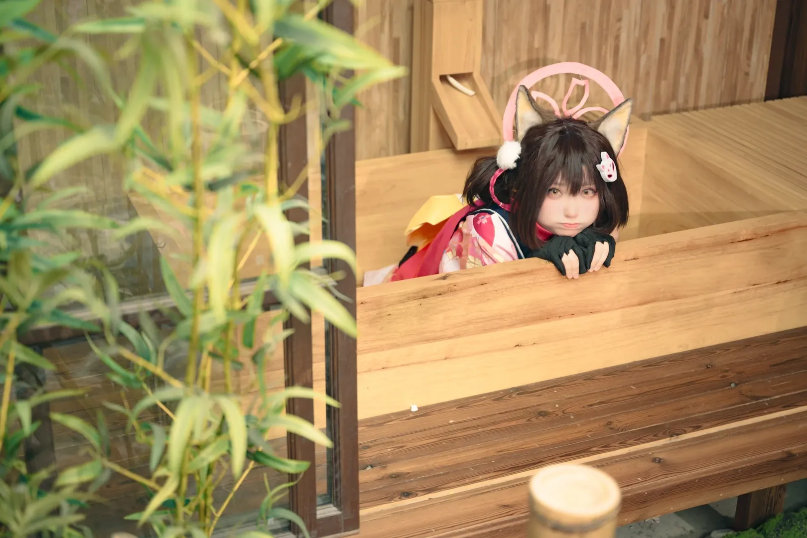 二次元摄影, 蔚蓝档案, 和风cosplay, 兽耳娘, 久田泉奈cos - 第9张